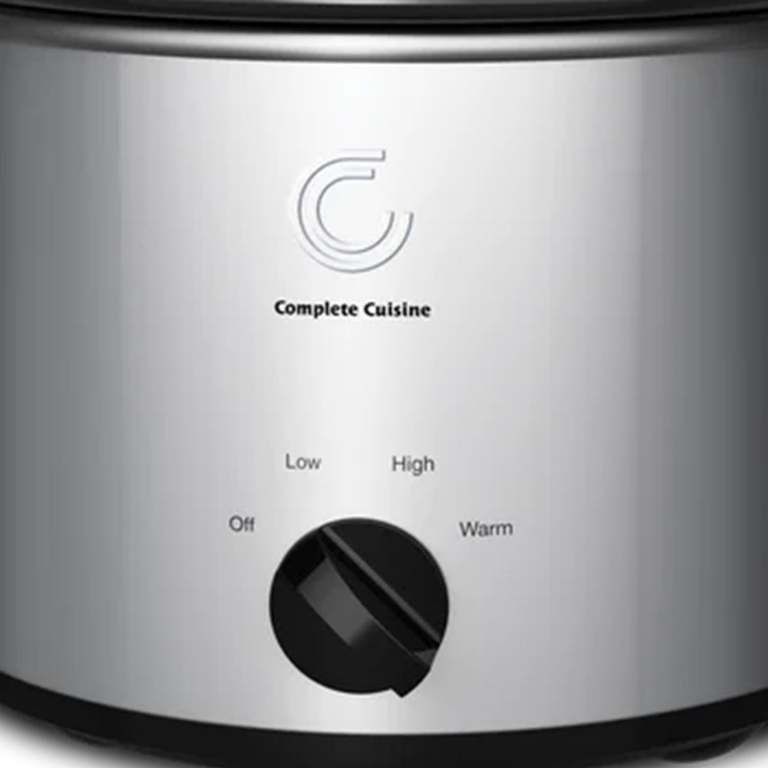 Complete Cuisine CC-1500-SL 1 1/2-Quart Round Stainless-Steel Slow Cooker - VMInnovations