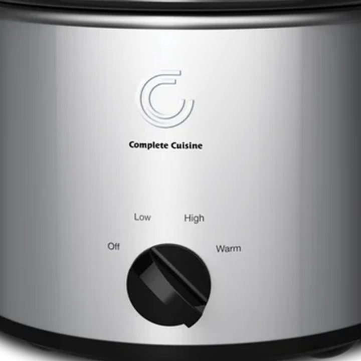 Complete Cuisine CC-1500-SL 1 1/2-Quart Round Stainless-Steel Slow Cooker - VMInnovations