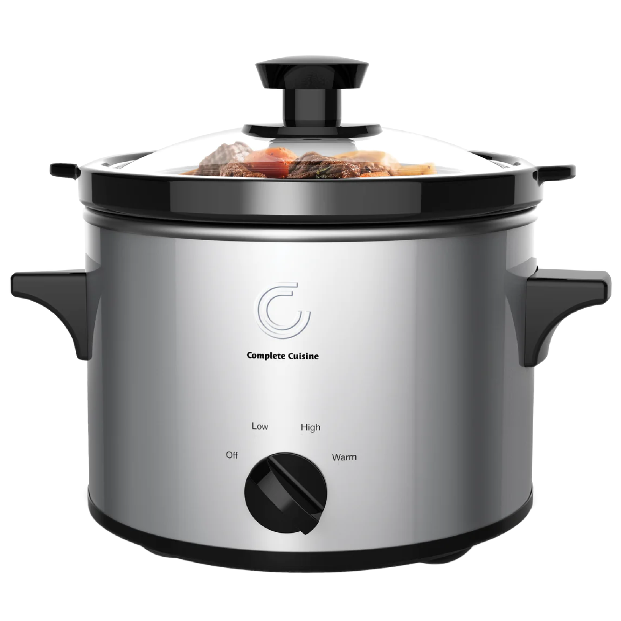 Complete Cuisine CC-1500-SL 1 1/2-Quart Round Stainless-Steel Slow Cooker - VMInnovations