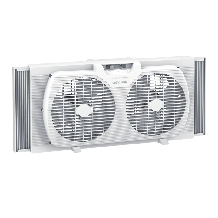 Cool-Living 9-Inch 2-Speed Portable Twin Window Fan with Carry Handle - VMInnovations