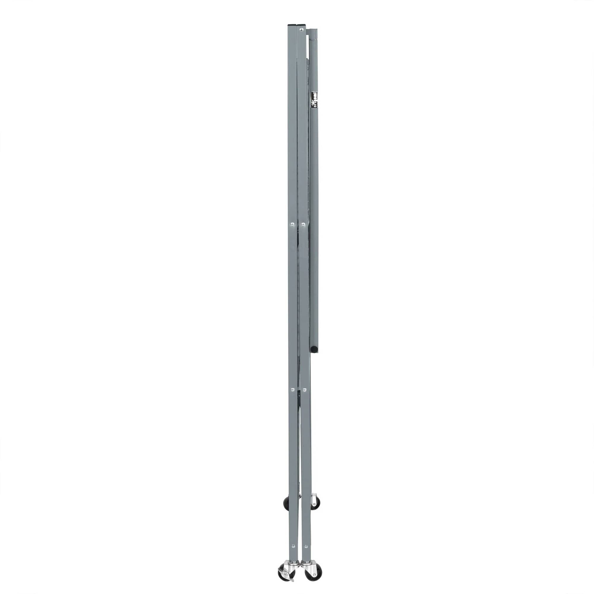 Origami R5 Foldable 4 Tier Storage Rack w/ Wheels, Pewter, Certified Refurbished - VMInnovations