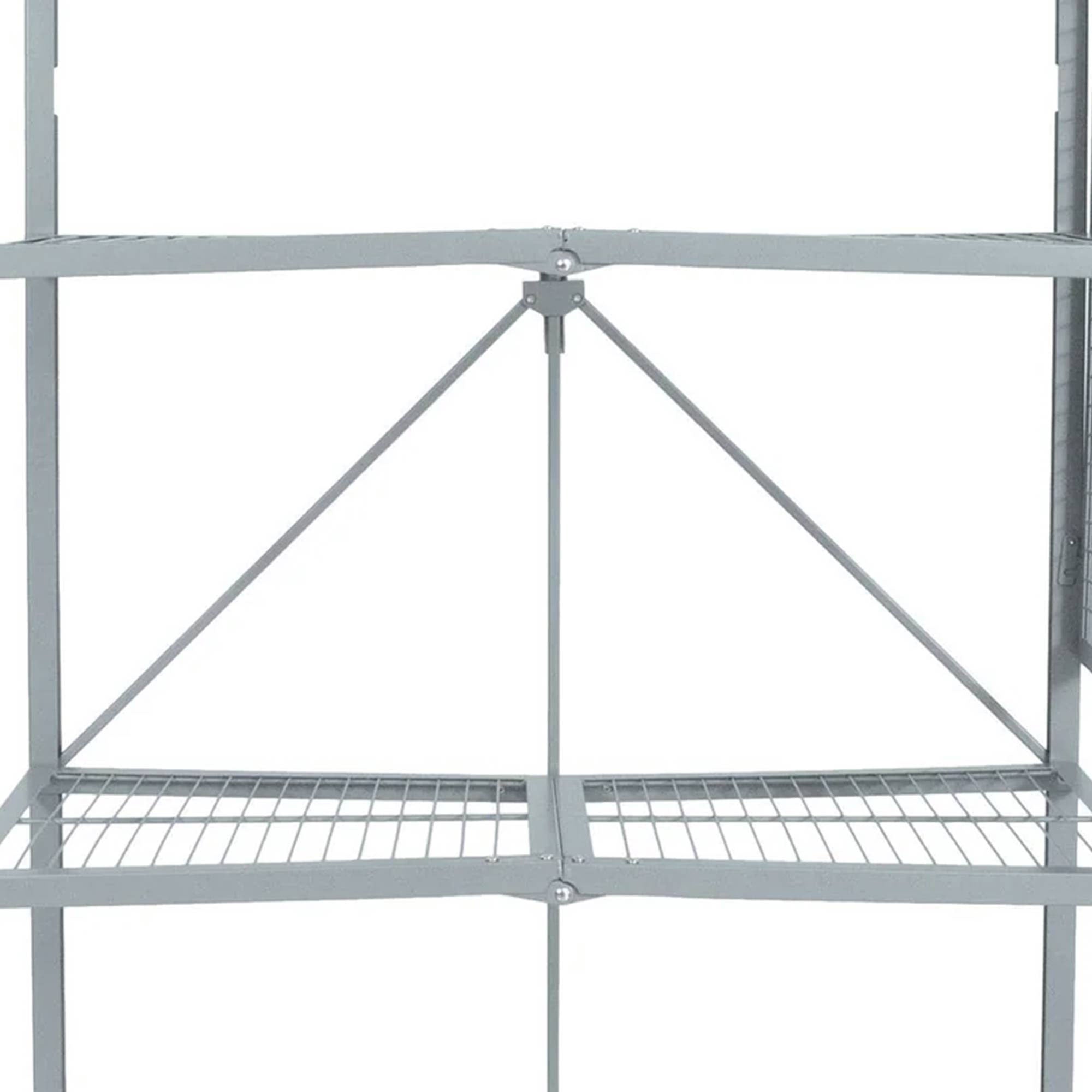 Origami R5 Foldable 4 Tier Storage Rack w/ Wheels, Pewter, Certified Refurbished - VMInnovations