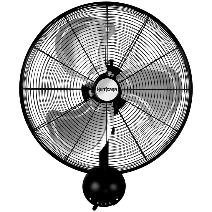 Hurricane 20 Inch Pro Series Metal Wall Mount Heavy Duty Hydroponics Fan, Black - VMInnovations