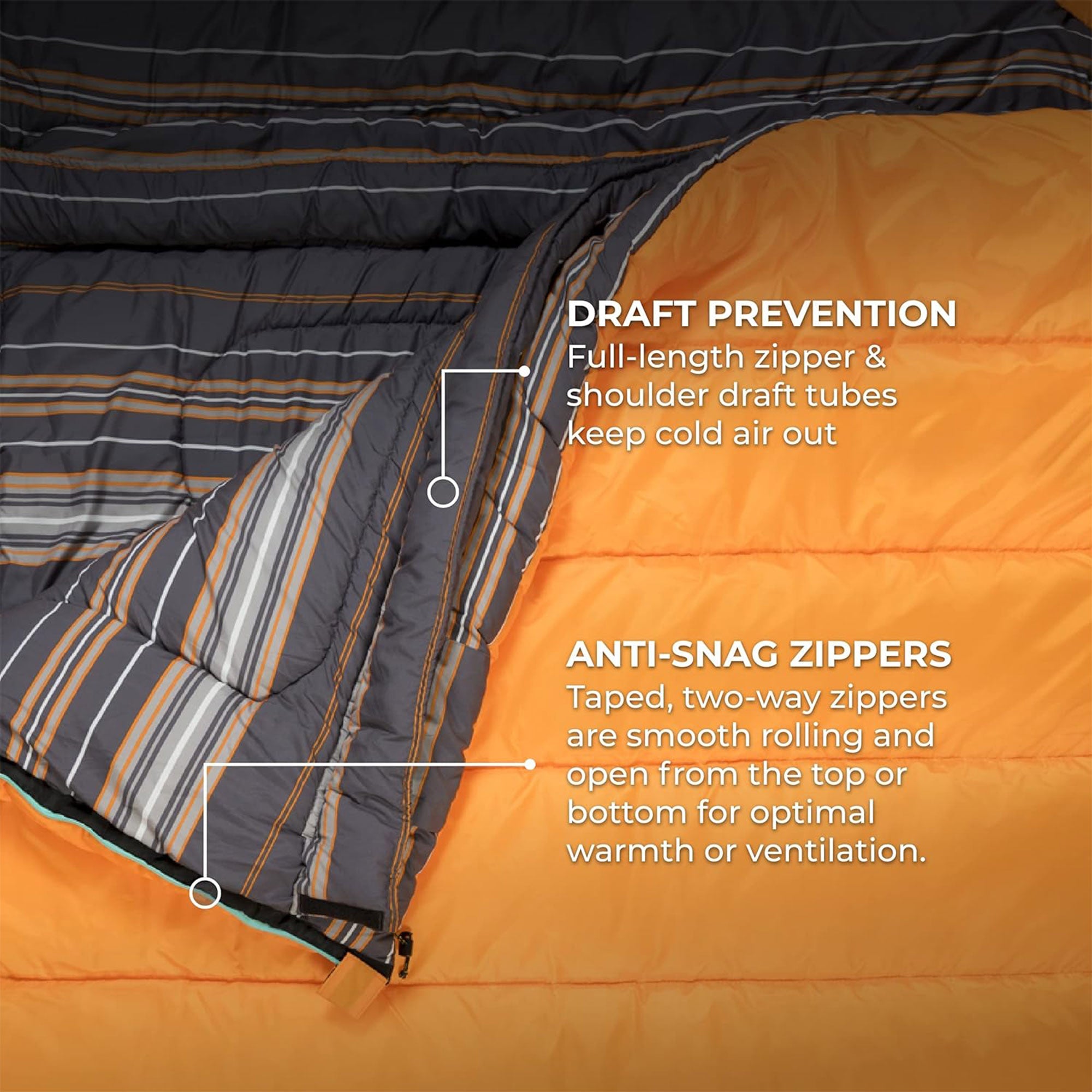 TETON Sports Mammoth 0 Degree Warm Sleeping Bags for Camping & Base Camp, Orange