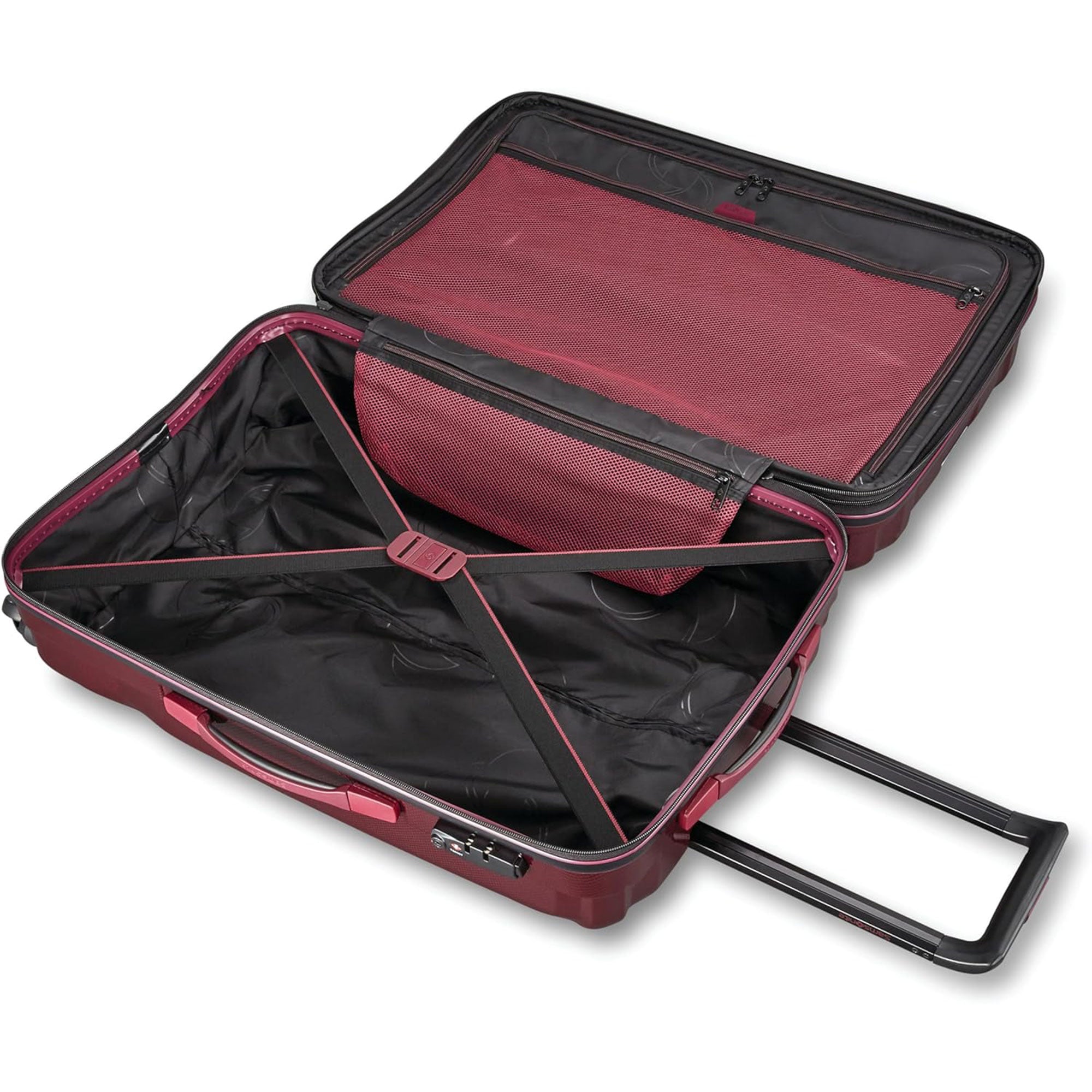 Samsonite DLX Spinner 3pc Carry-On, Medium & Large Luggage Set, Aubergine (Used) - VMInnovations