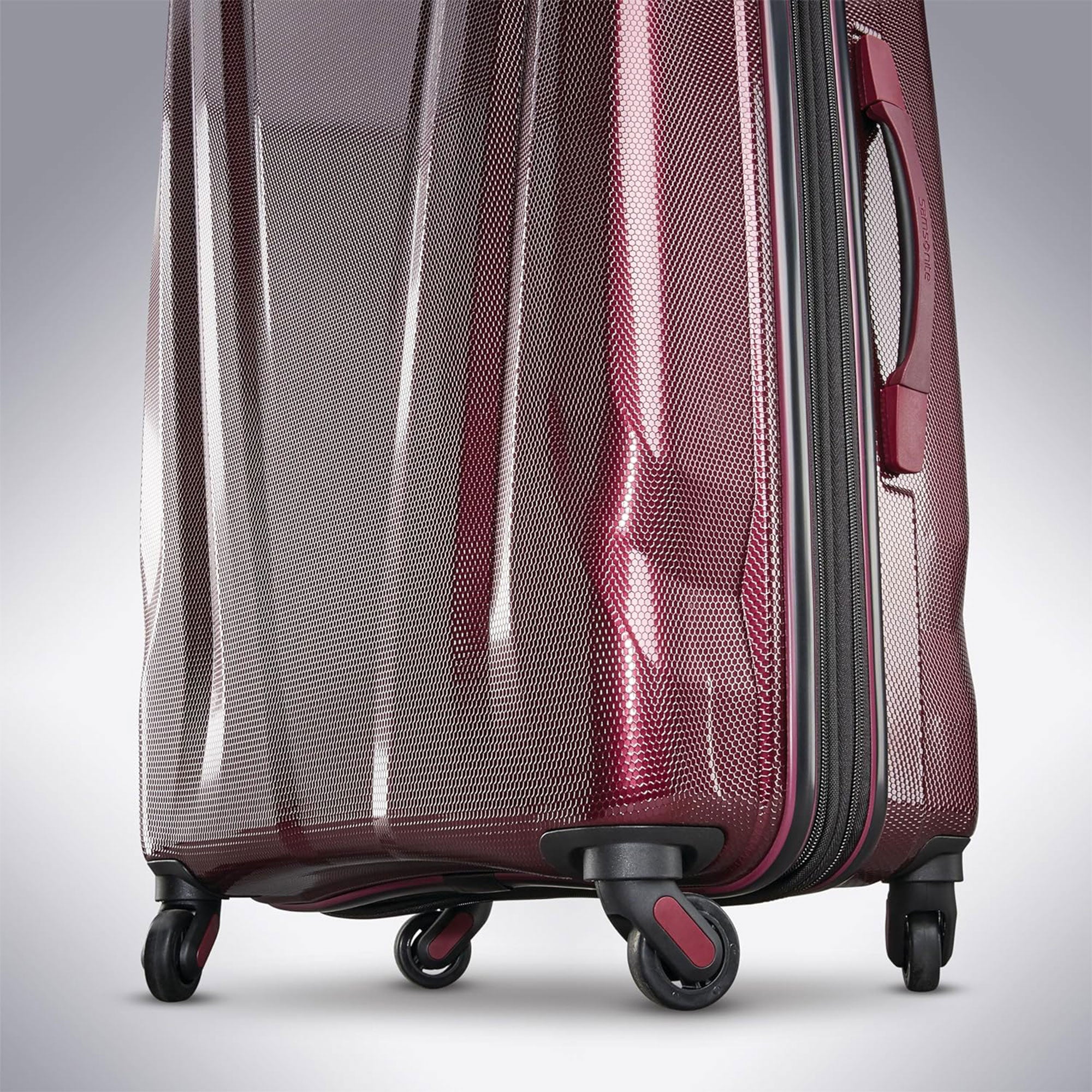 Samsonite DLX Spinner 3pc Carry-On, Medium & Large Luggage Set, Aubergine (Used)