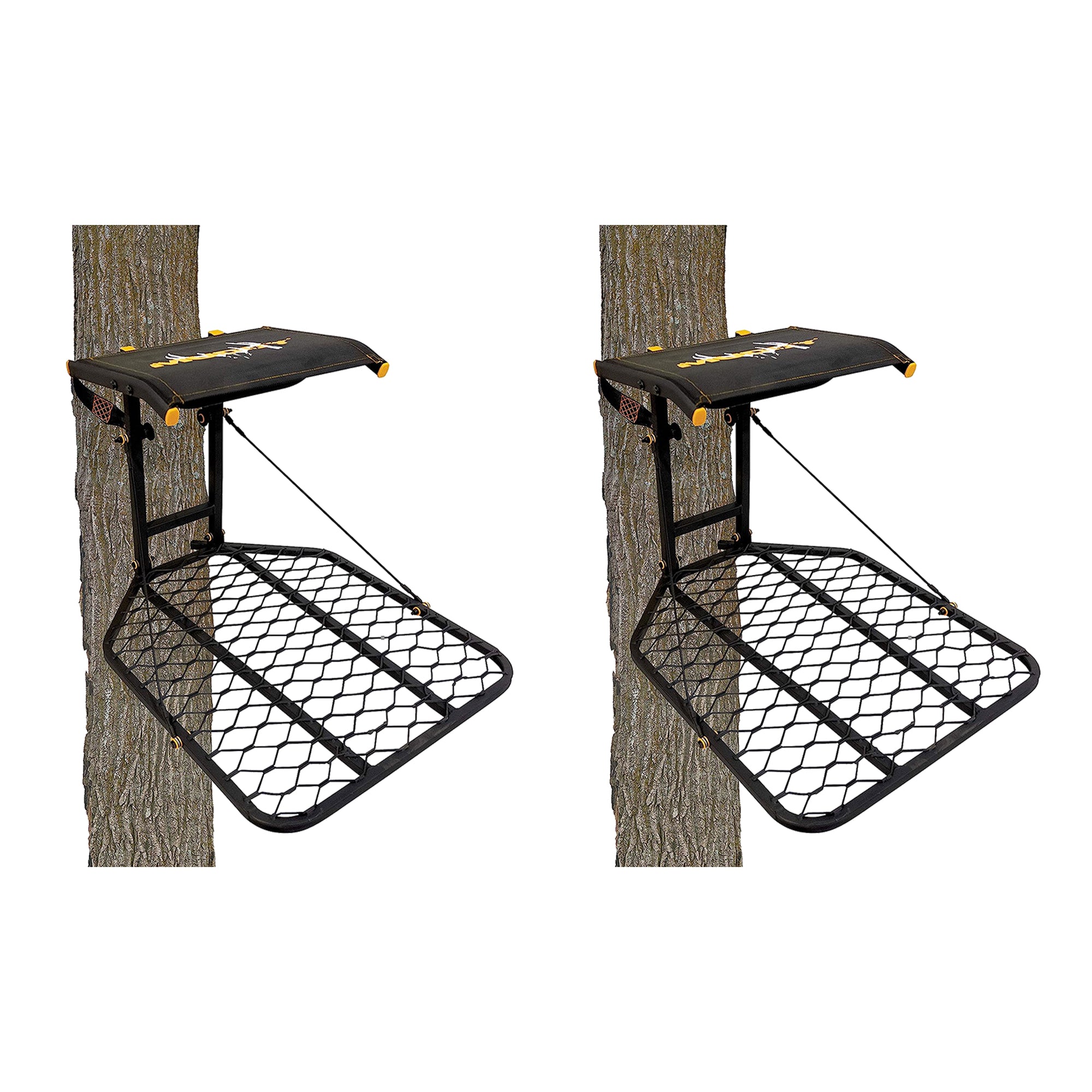 Muddy The Boss Wide Stance Hang On 1 Person Deer Hunting Tree Stand (2 Pack) - VMInnovations