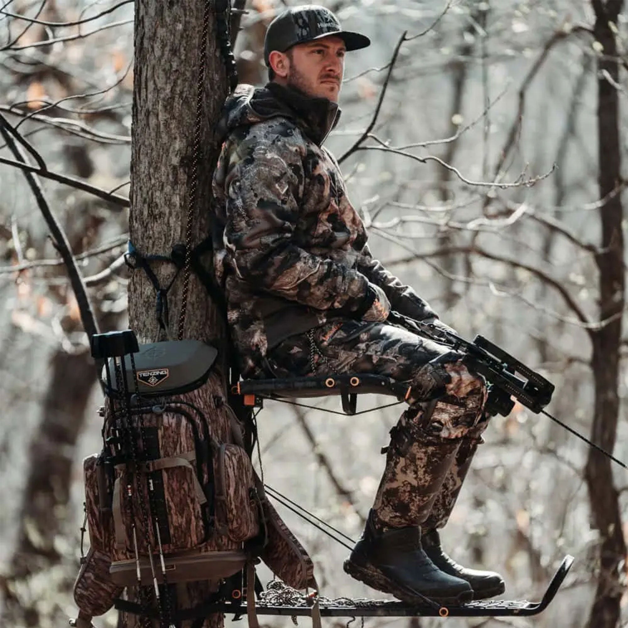 Muddy The Boss XL Wide Stance Hang On 1 Person Deer Hunting Tree Stand (2 Pack) - VMInnovations