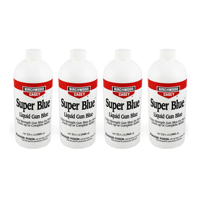 Birchwood Casey Super Blue Double Strength Liquid Gun Blue, 32 Fl Oz (4 Pack)