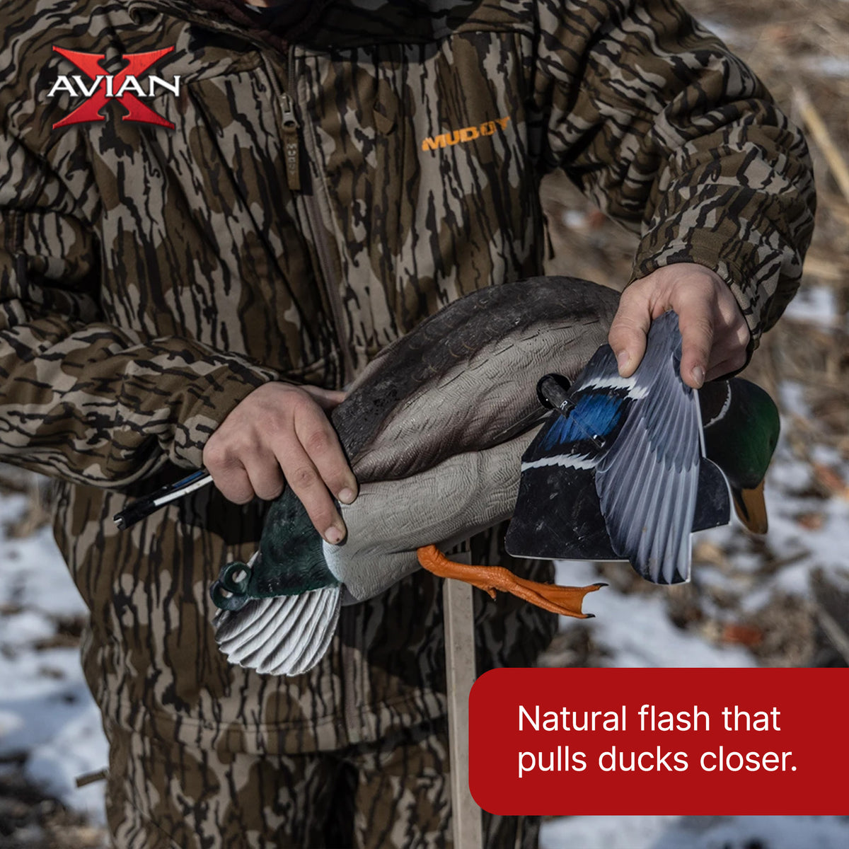 Avian X PowerFlight Smart Motion Mallard Spinning Weatherproof Realistic Decoy