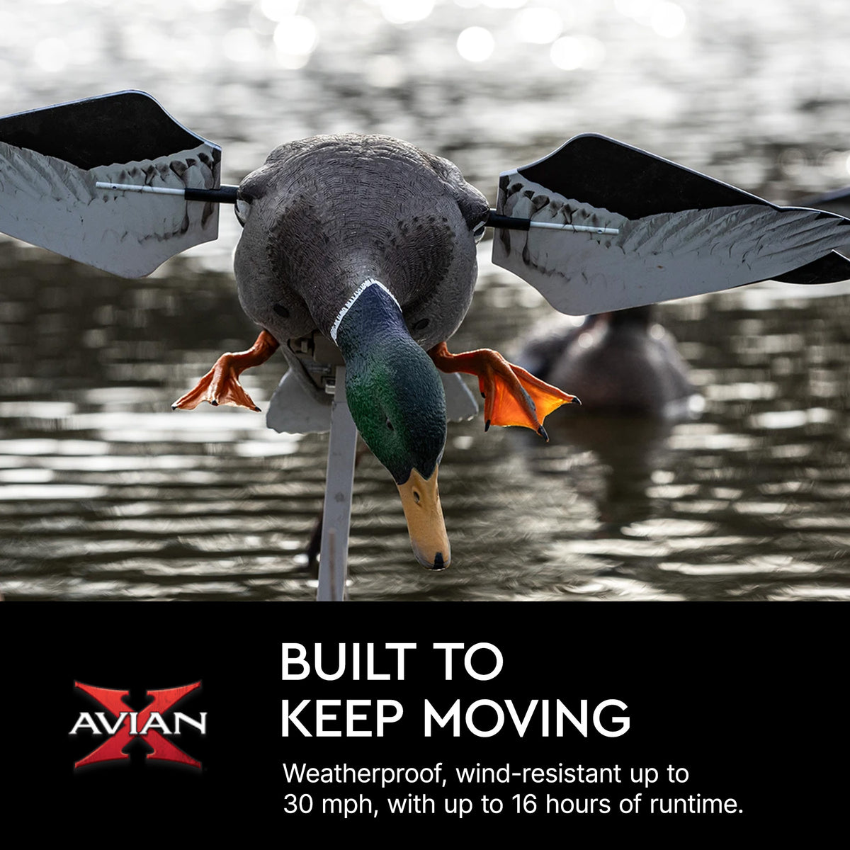Avian X PowerFlight Mallard Weatherproof Spinning Wing Duck Decoy (For Parts)