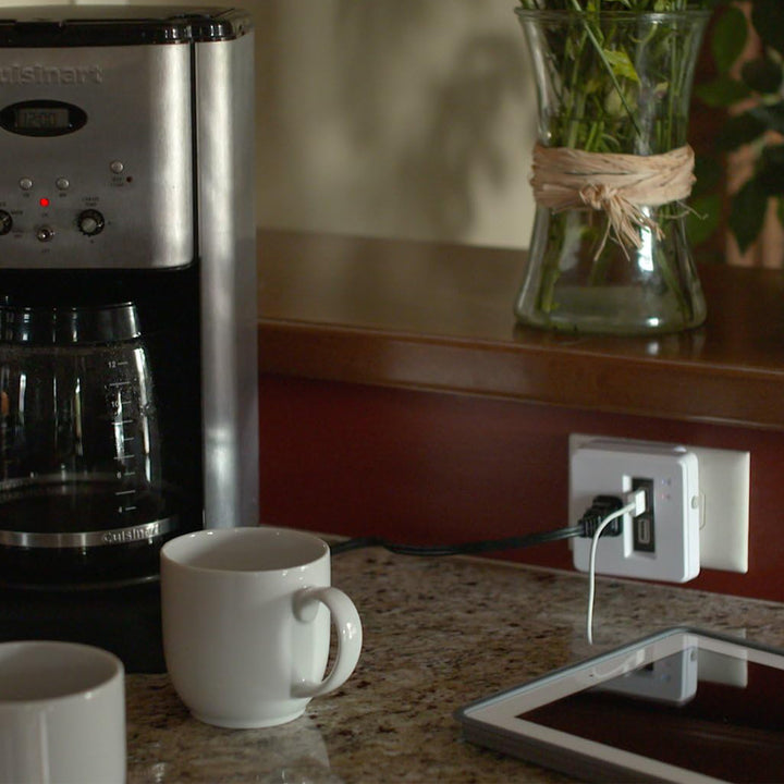 Wion 15 Amp Grounded Outlet WiFi Receptacle and 2 USB Ports, On/Off Settings - VMInnovations