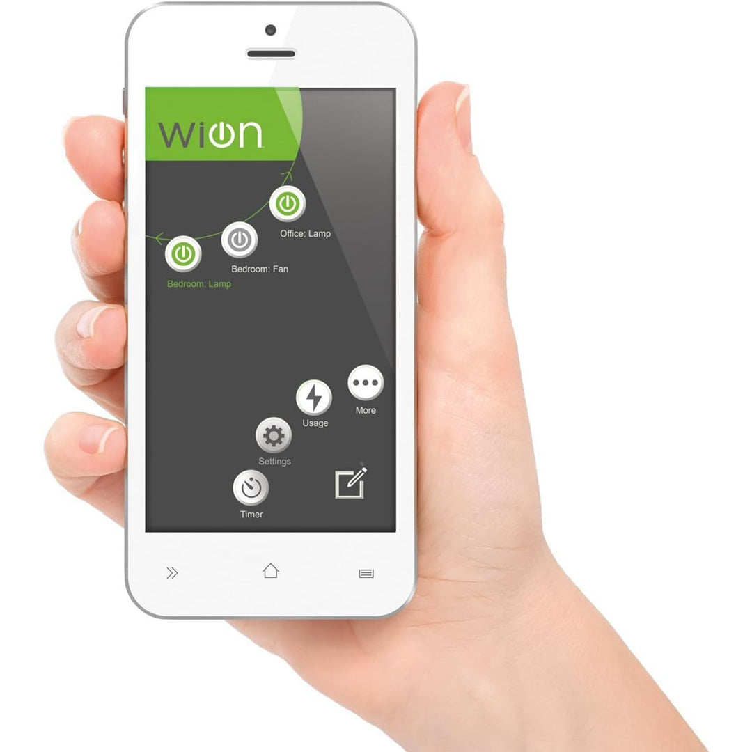 Wion 15 Amp Grounded Outlet WiFi Receptacle and 2 USB Ports, On/Off Settings - VMInnovations