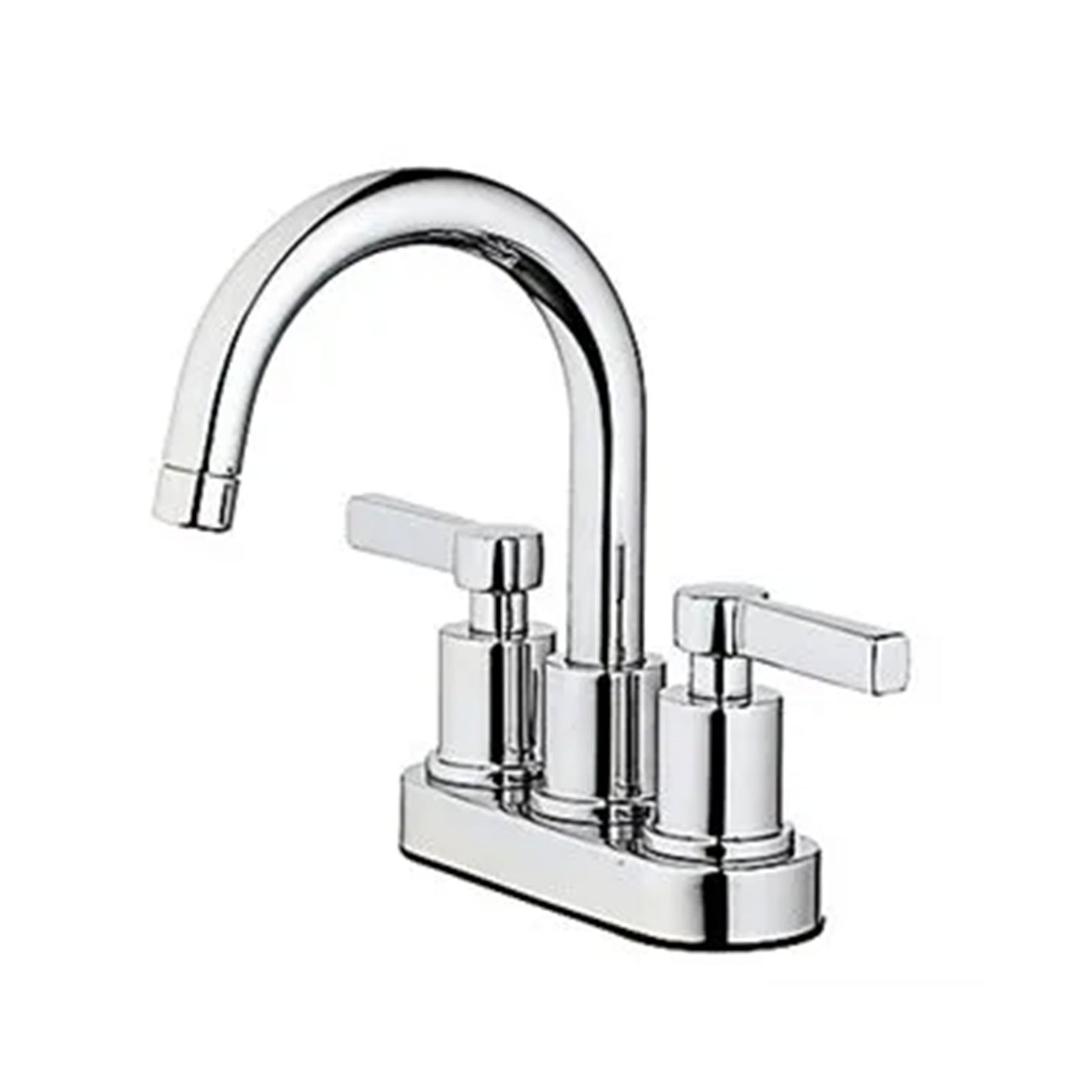 HomePointe Mid Arch Double Handle Lavatory Faucet with Pop Up, Chrome Finish - VMInnovations