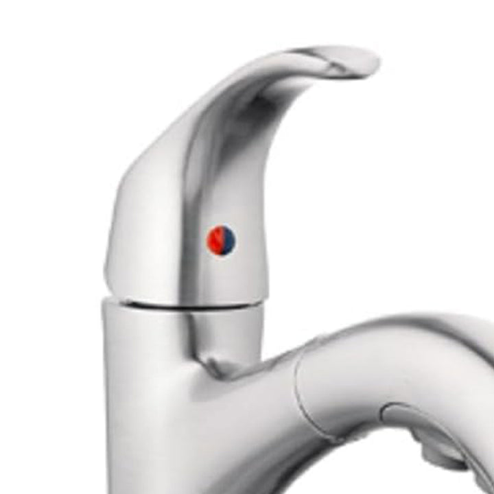 HomePointe Single Loop Handle Kitchen Faucet With Pull-Out Spray, Brushed Nickel - VMInnovations