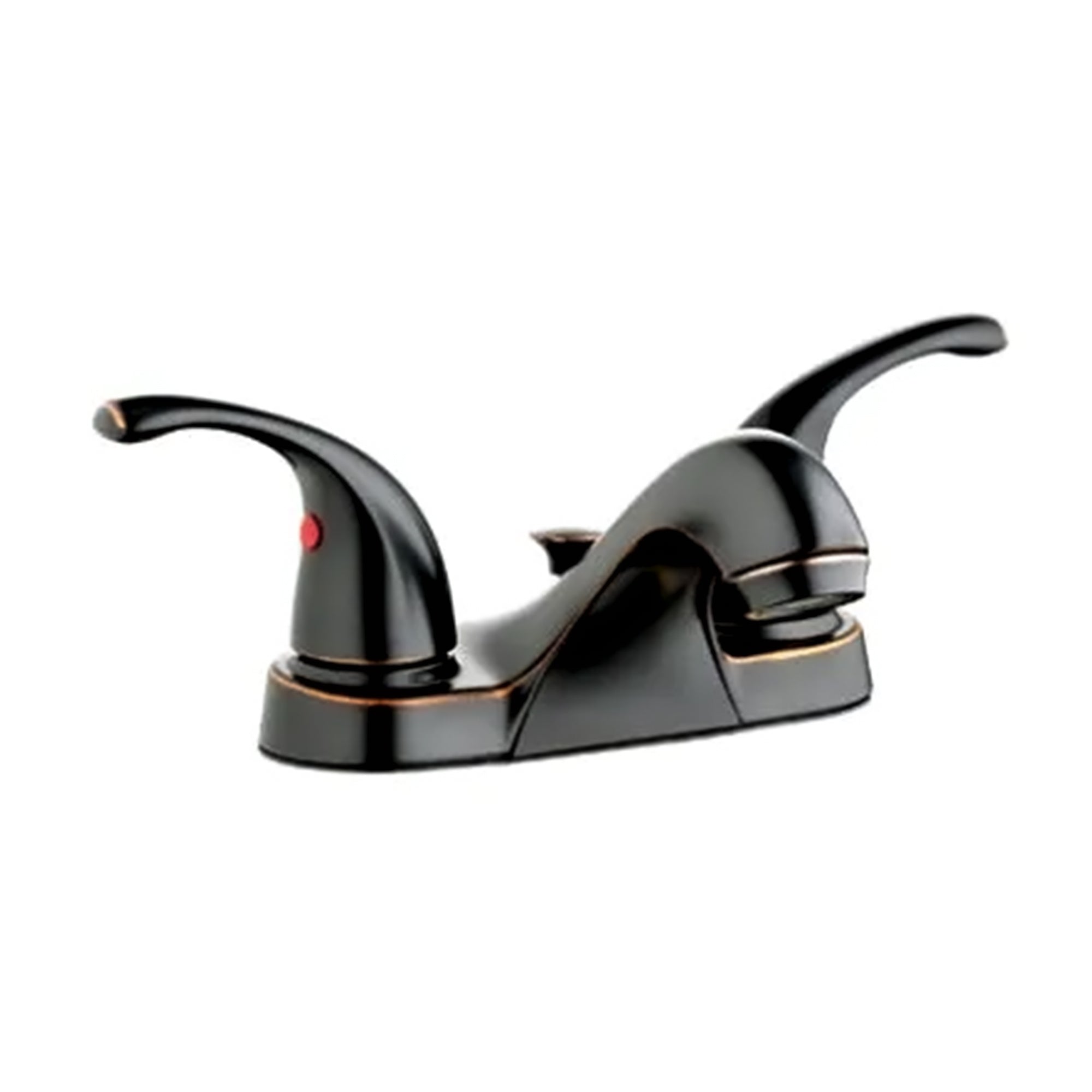 HomePointe Center Set Lavatory Faucet with 2 Zinc Lever Handles, Brushed Bronze - VMInnovations