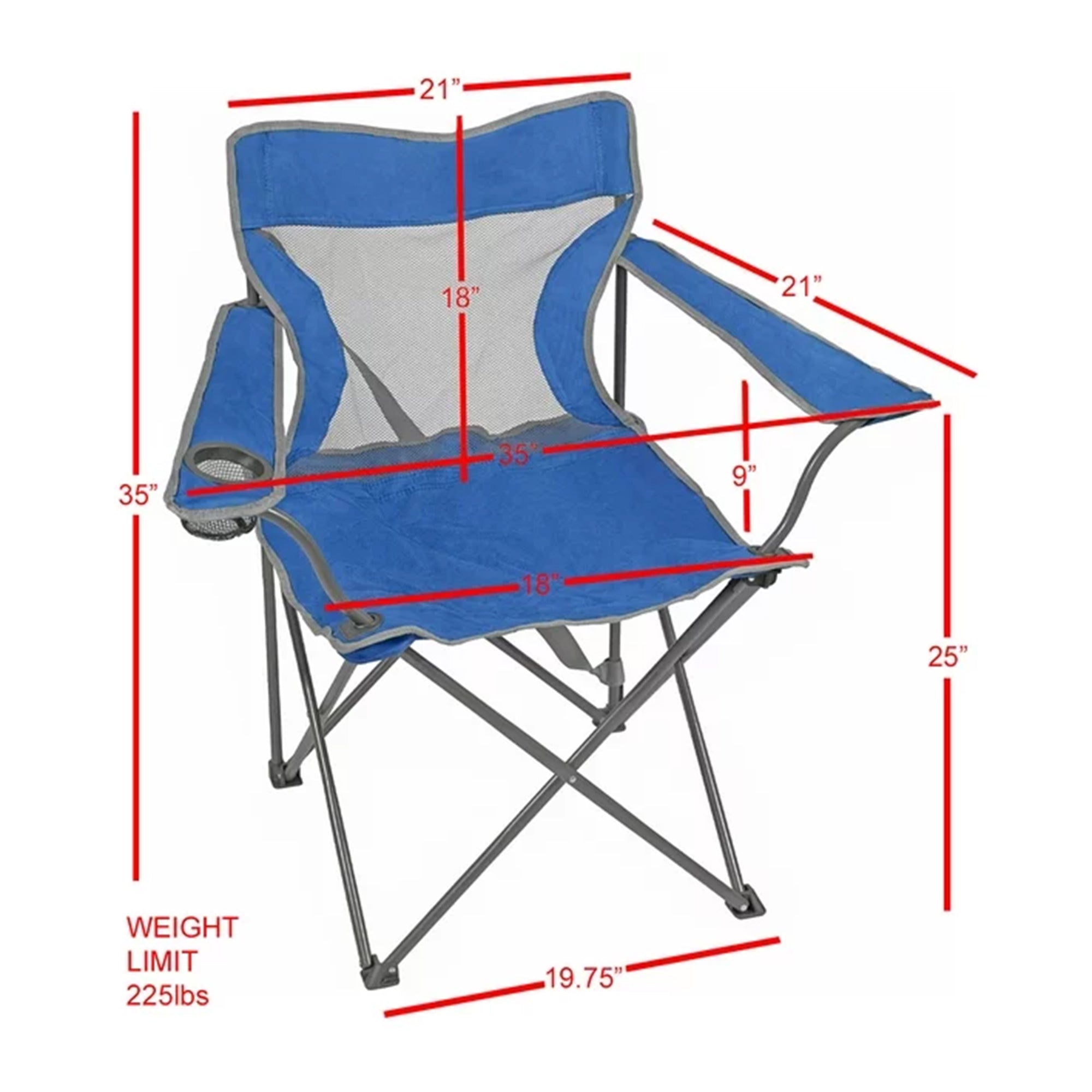 Four Seasons Courtyard Foldable Quad Chair, Multicolor (4 Pack) (Open Box) - VMInnovations