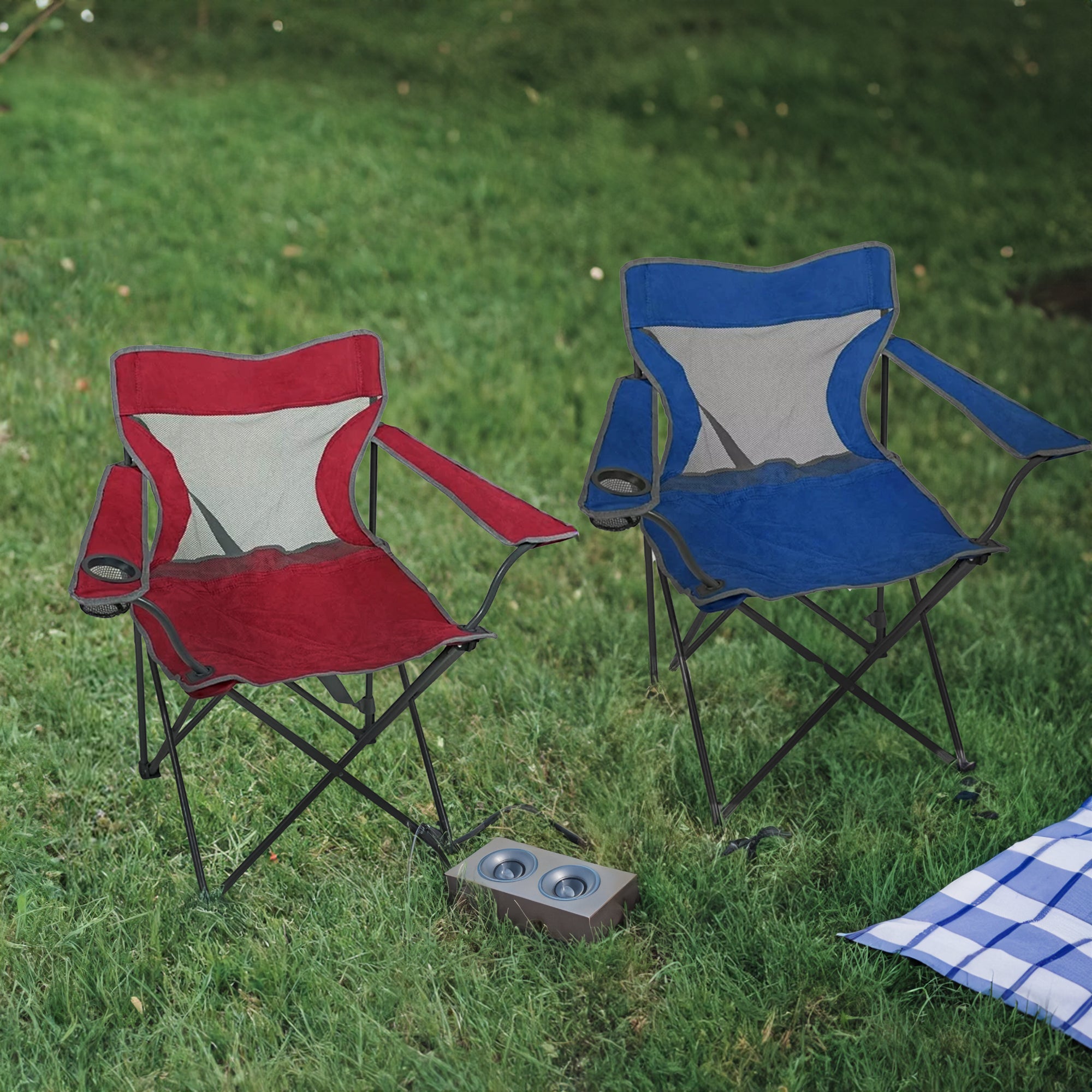 Four Seasons Courtyard Foldable Quad Chair, Multicolor (4 Pack) (Open Box) - VMInnovations