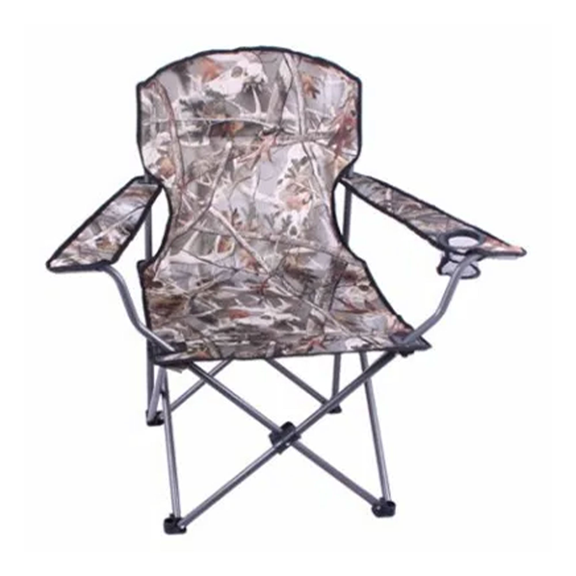 Four Seasons Courtyard Oversized Polyester Arm Chair w/Durable Steel Frame, Camo - VMInnovations