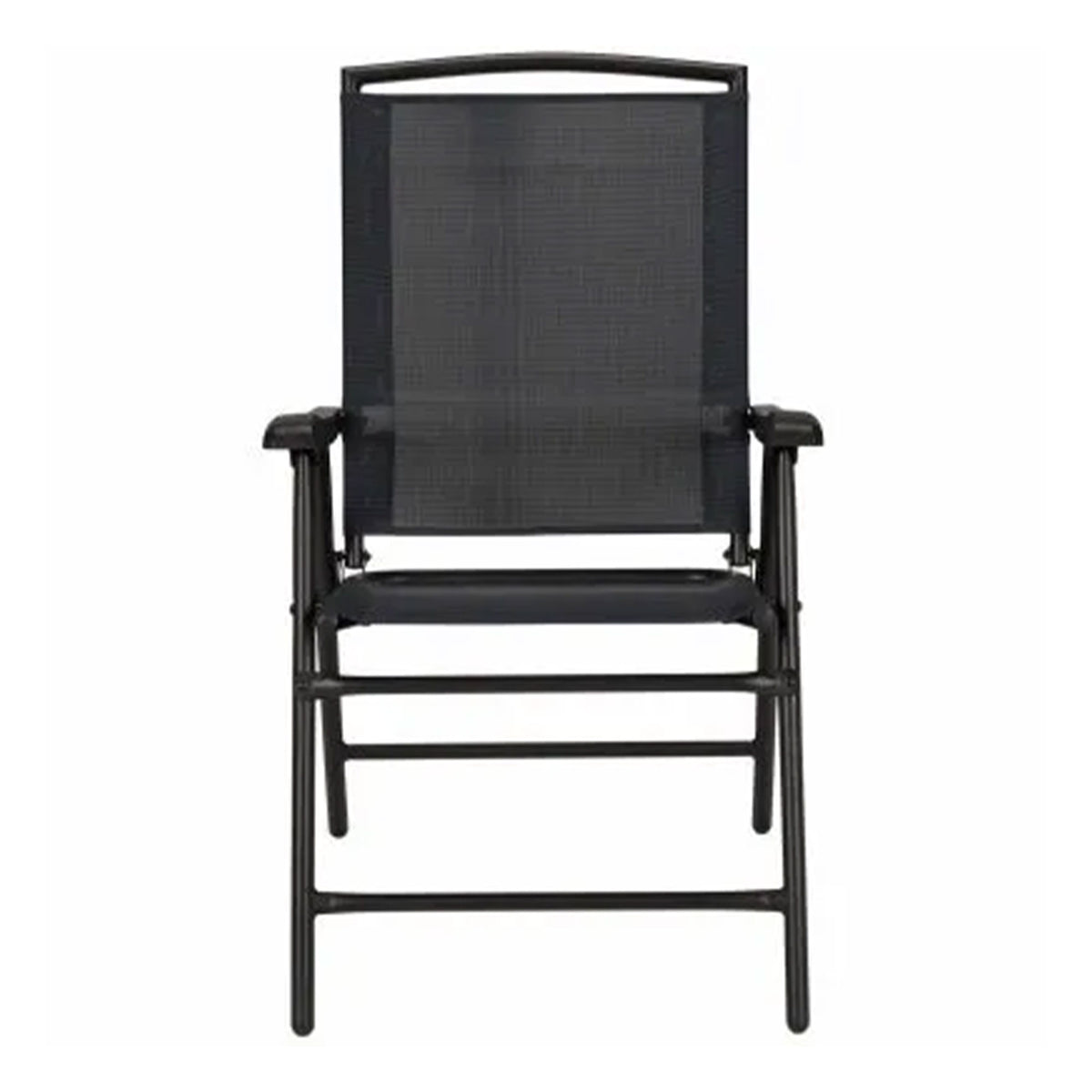 Four Seasons Courtyard Sunny Isles Outdoor Steel Folding Chair, Black (4 Pack)