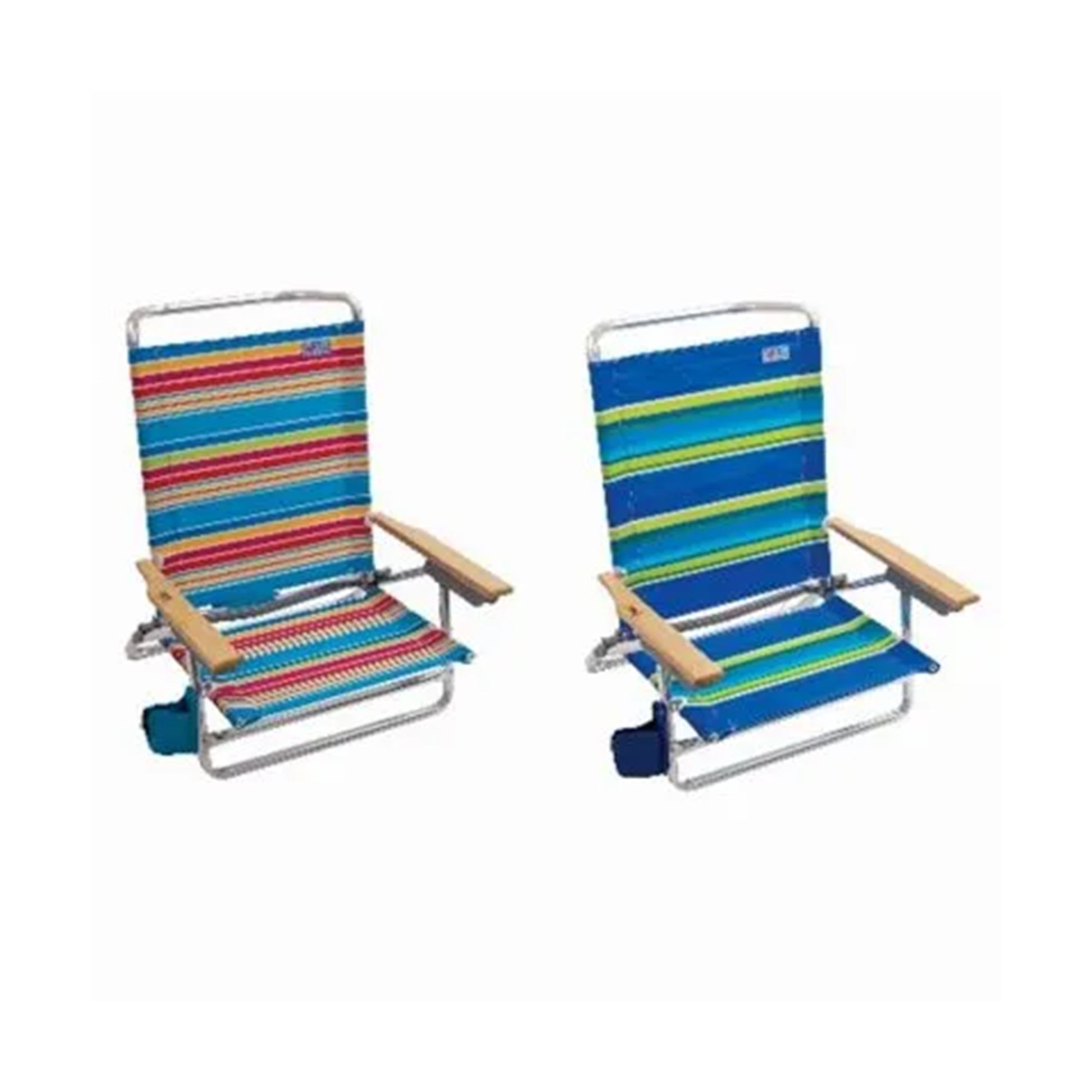 RIO Brands 5 Position Folding Lounge Chair, Multicolor (4 Pack) (Open Box) - VMInnovations