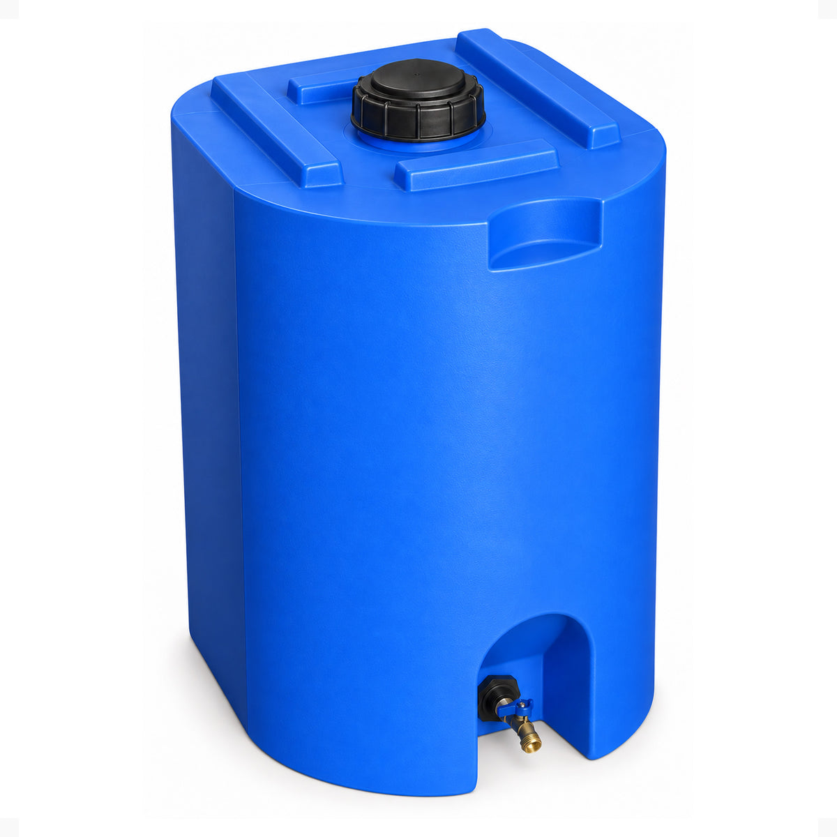WaterPrepared 55 Gal Stackable Design Utility Water Tank w/Large Cap, Blue(Used)