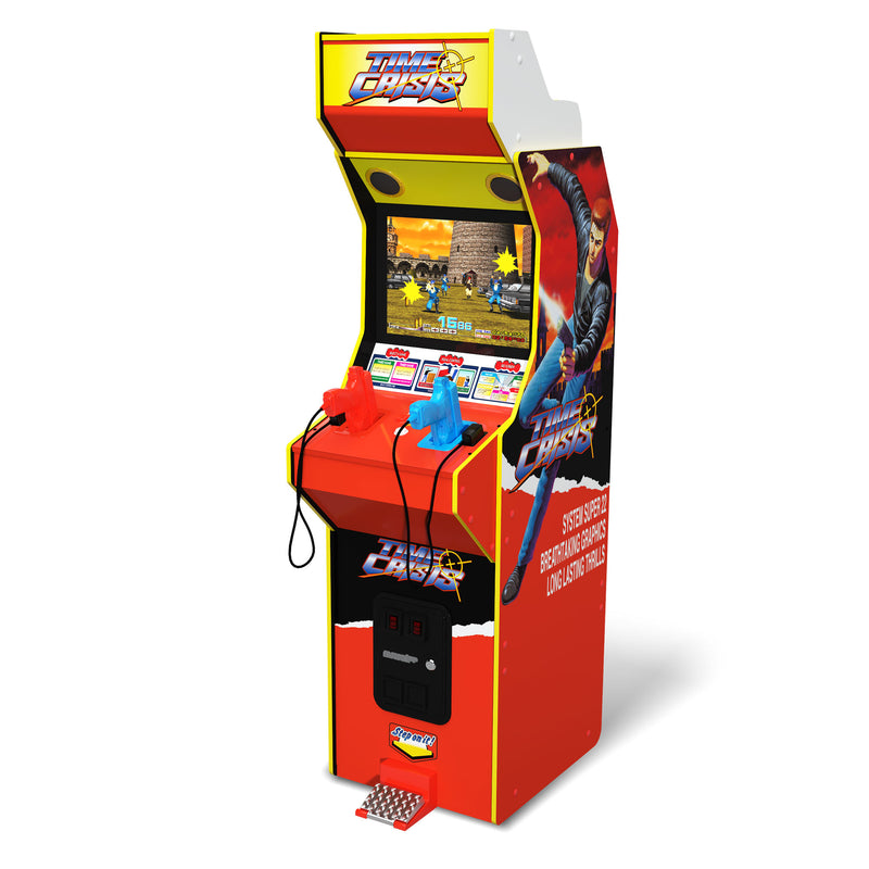 Arcade1Up 17" Screen Multiplayer TIME Crisis Arcade Machine w/ Stand Up Cabinet