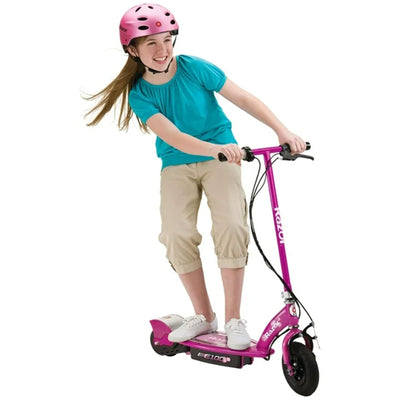 Razor Power Core E100 Electric Scooter with Hand Operated Front Brake, Sweet Pea