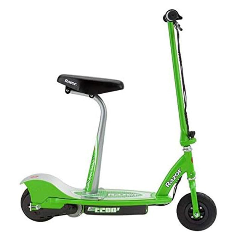 Razor E200S Seated Electric Scooter Up To 12mph with Twist Grip Throttle, Green