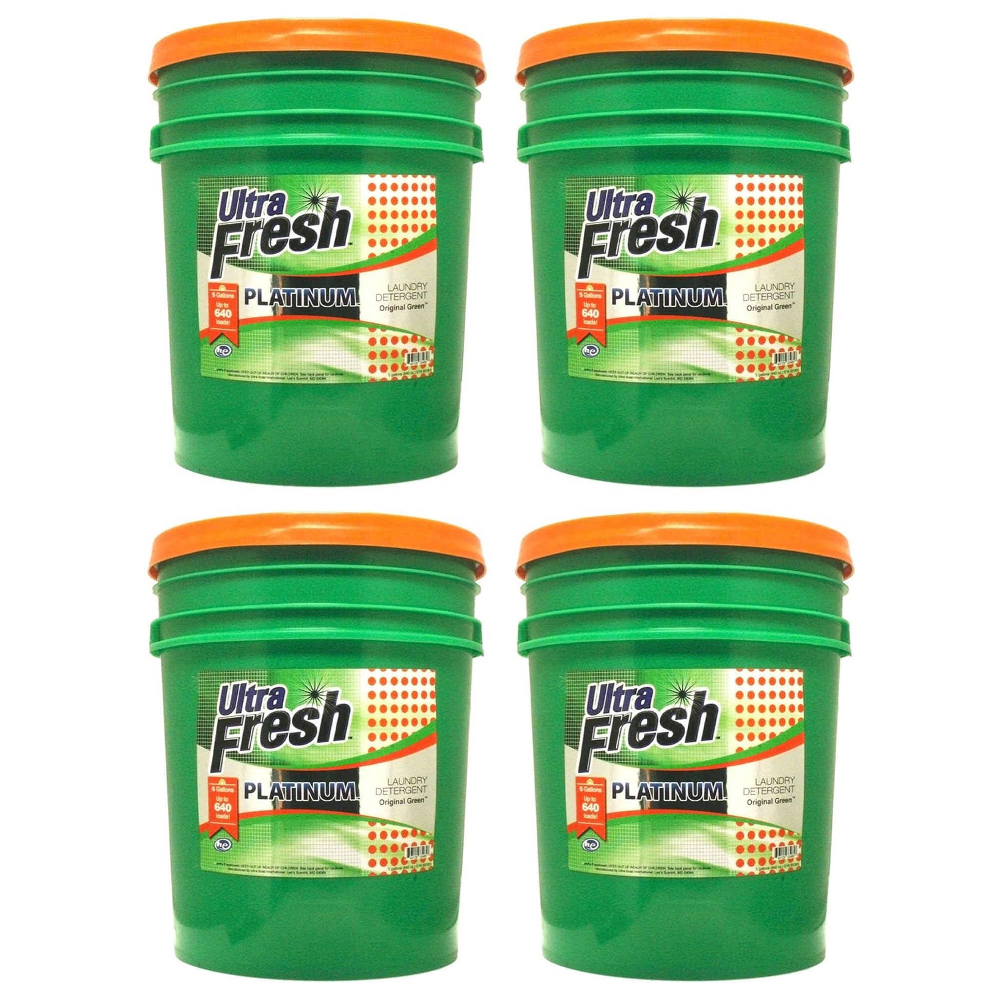 Ultra Fresh 3X Platinum 5 Gallon Laundry Detergent, Up to 640 Loads (4 Pack) - VMInnovations