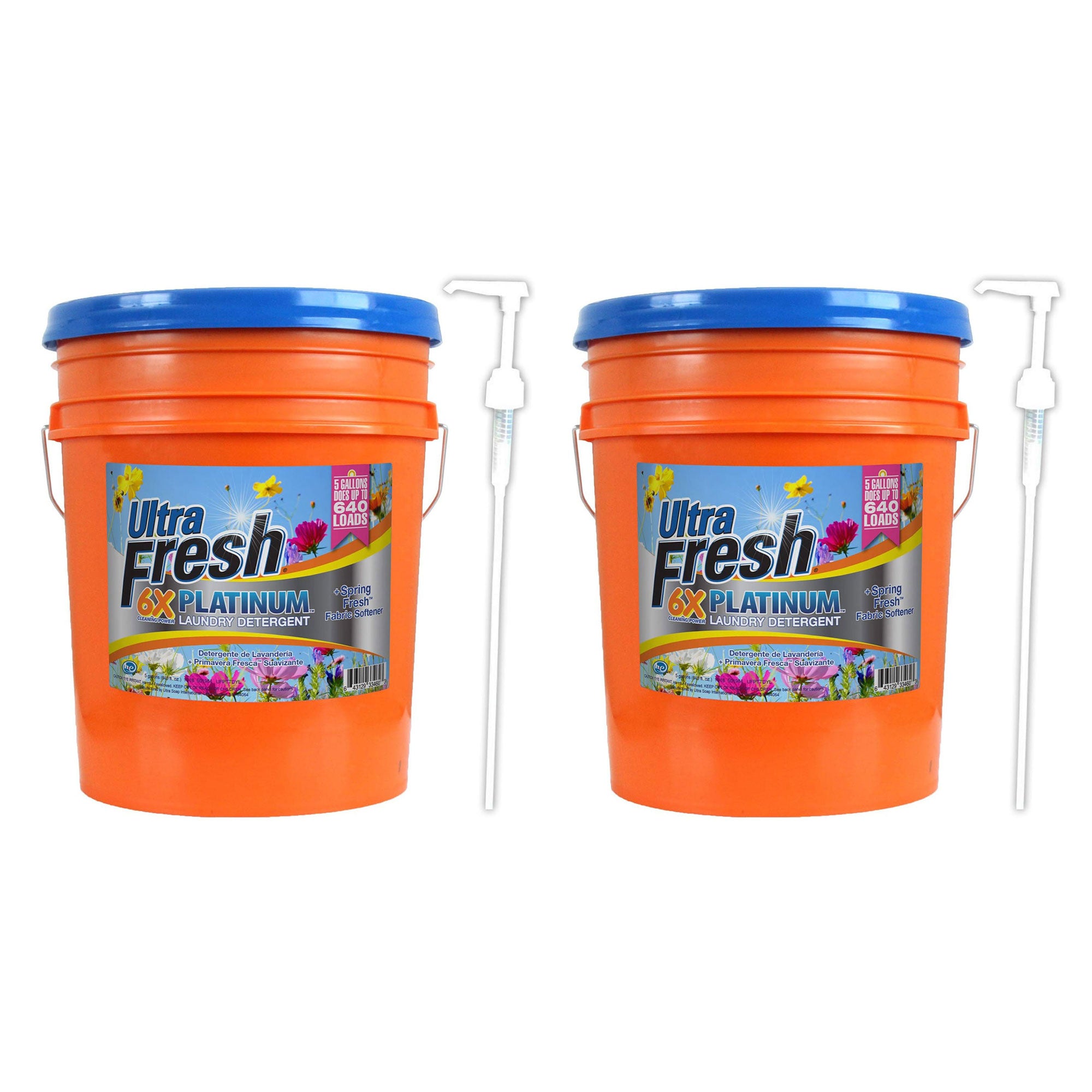 Ultra Fresh 6X Platinum 5 Gal Detergent with Spring Fresh Softener (2 Pack) - VMInnovations