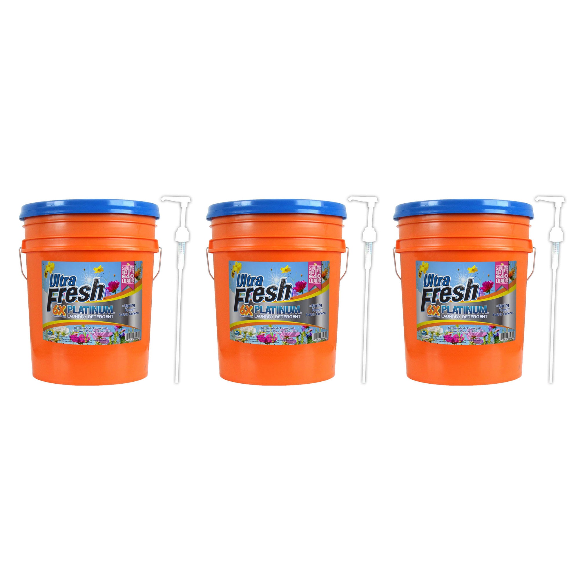 Ultra Fresh 6X Platinum 5 Gal Detergent with Spring Fresh Softener (3 Pack) - VMInnovations