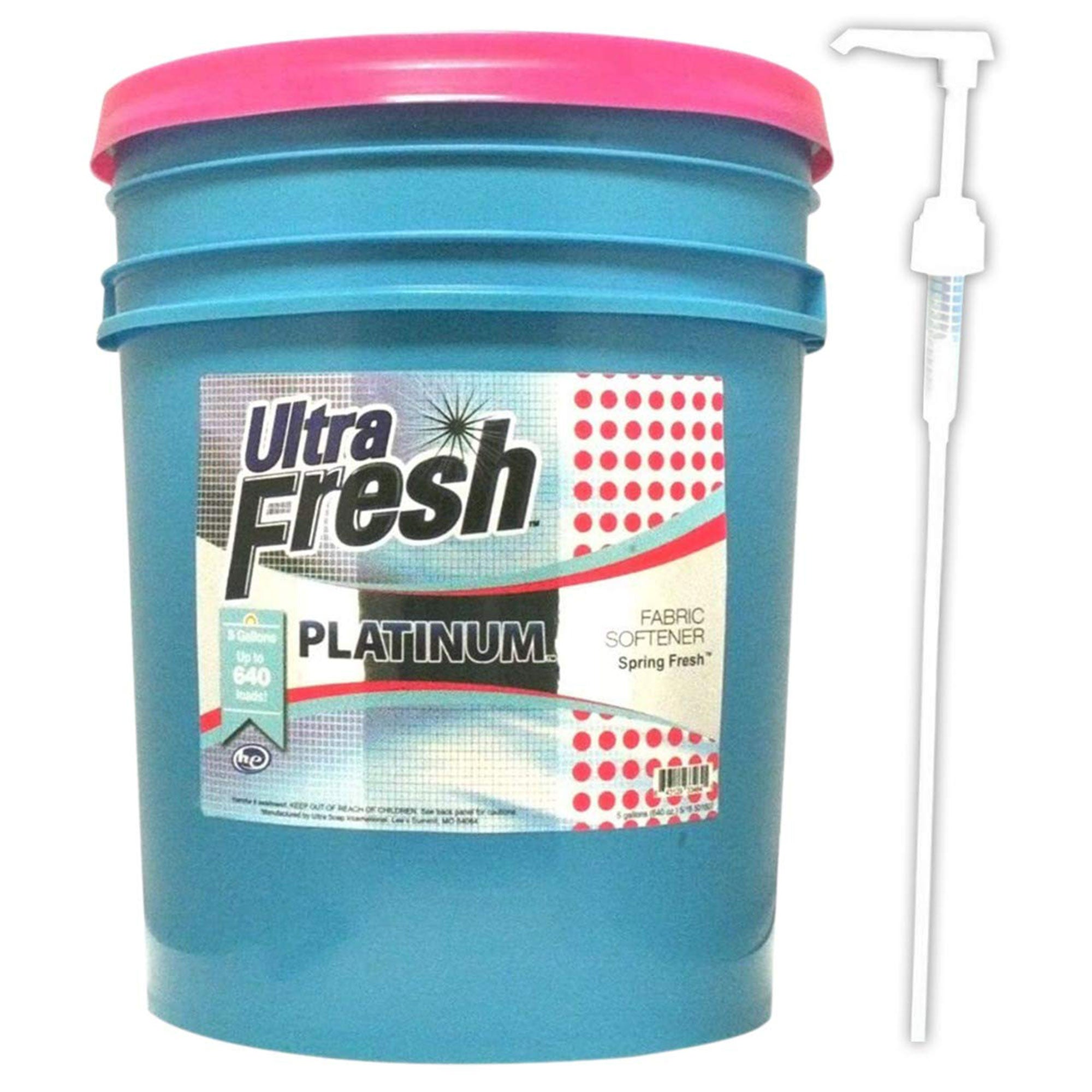 Ultra Fresh Platinum 5 Gal Spring Fresh Fabric Softener Up to 640 Loads (2 Pack) - VMInnovations