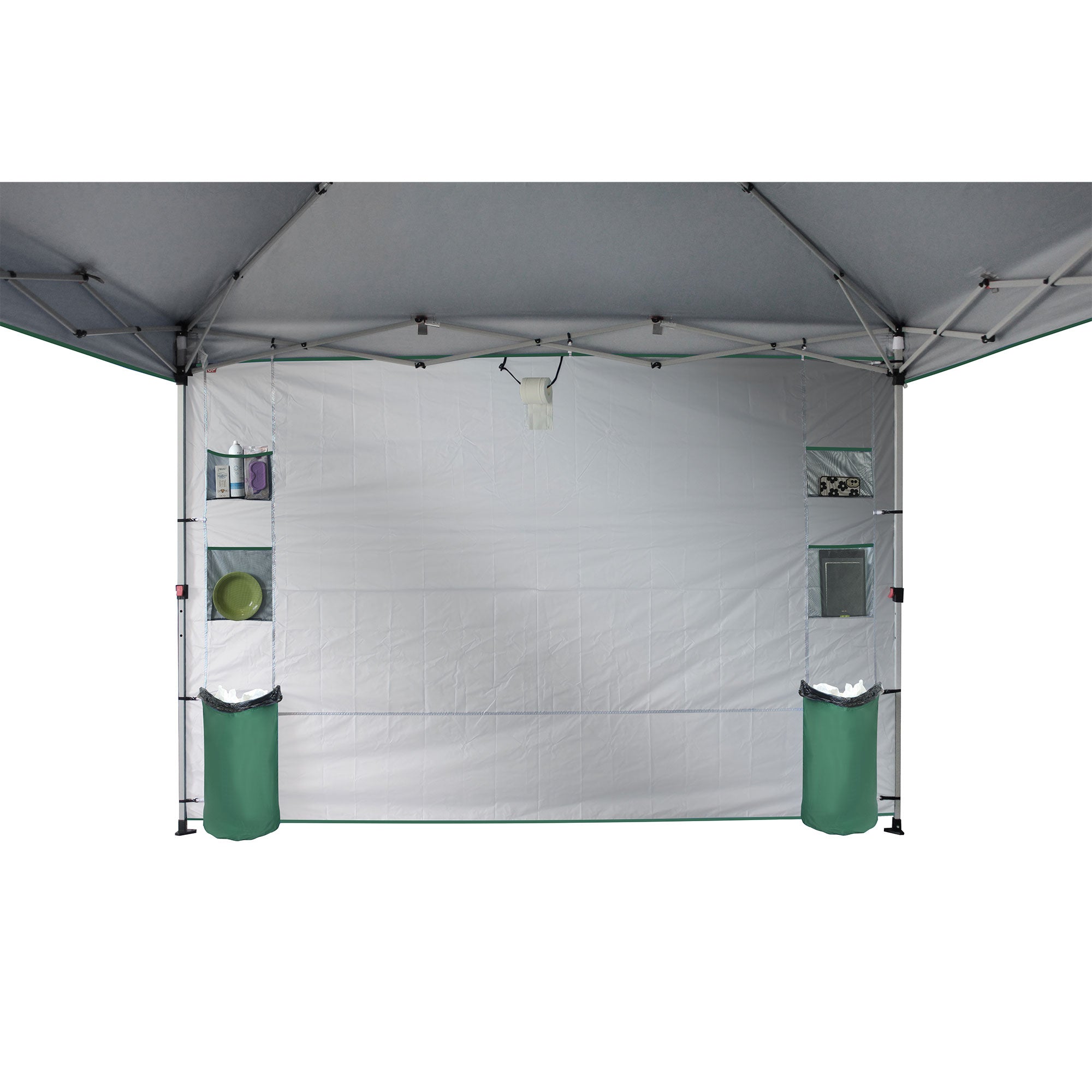 CROWN SHADES 10x10 Ft Pop Up Canopy Tent with Pocket Sidewall, Forest Green - VMInnovations