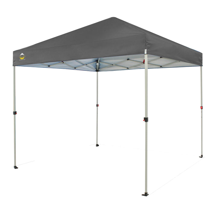 CROWN SHADES 8x8 Ft Pop Up Canopy Tent with 1 Push Center Lock, Gray (Used) - VMInnovations