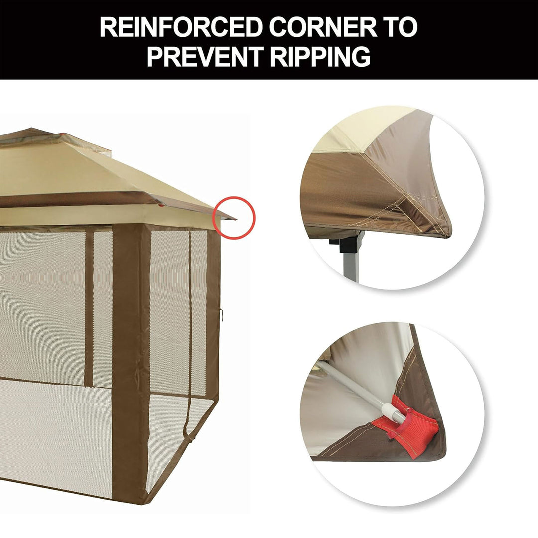 CROWN SHADES 11 x 11 Ft Pop Up Shelter with Mosquito Net Sidewalls, Grey (Used) - VMInnovations