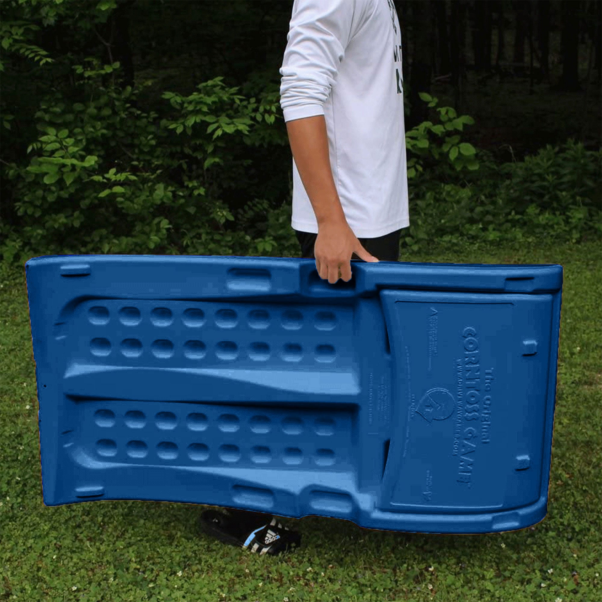 Driveway Games All Weather Indoor/Outdoor Bean Bag Cornhole Board Set,Blue(Used) - VMInnovations