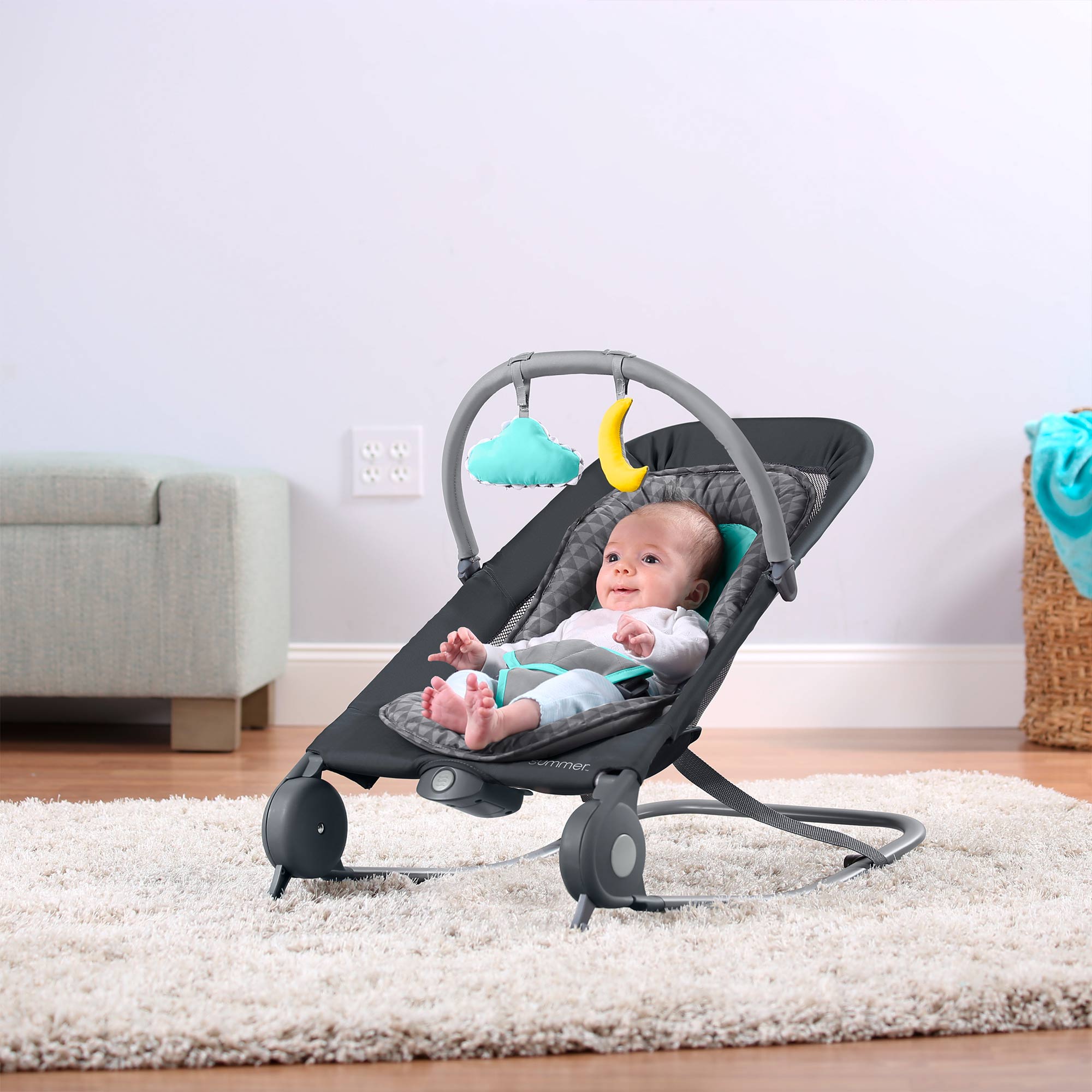 Ingenuity Summer 2 In 1 Bouncer & Rocker Duo w/Inclined Sleeper Design(Open Box) - VMInnovations