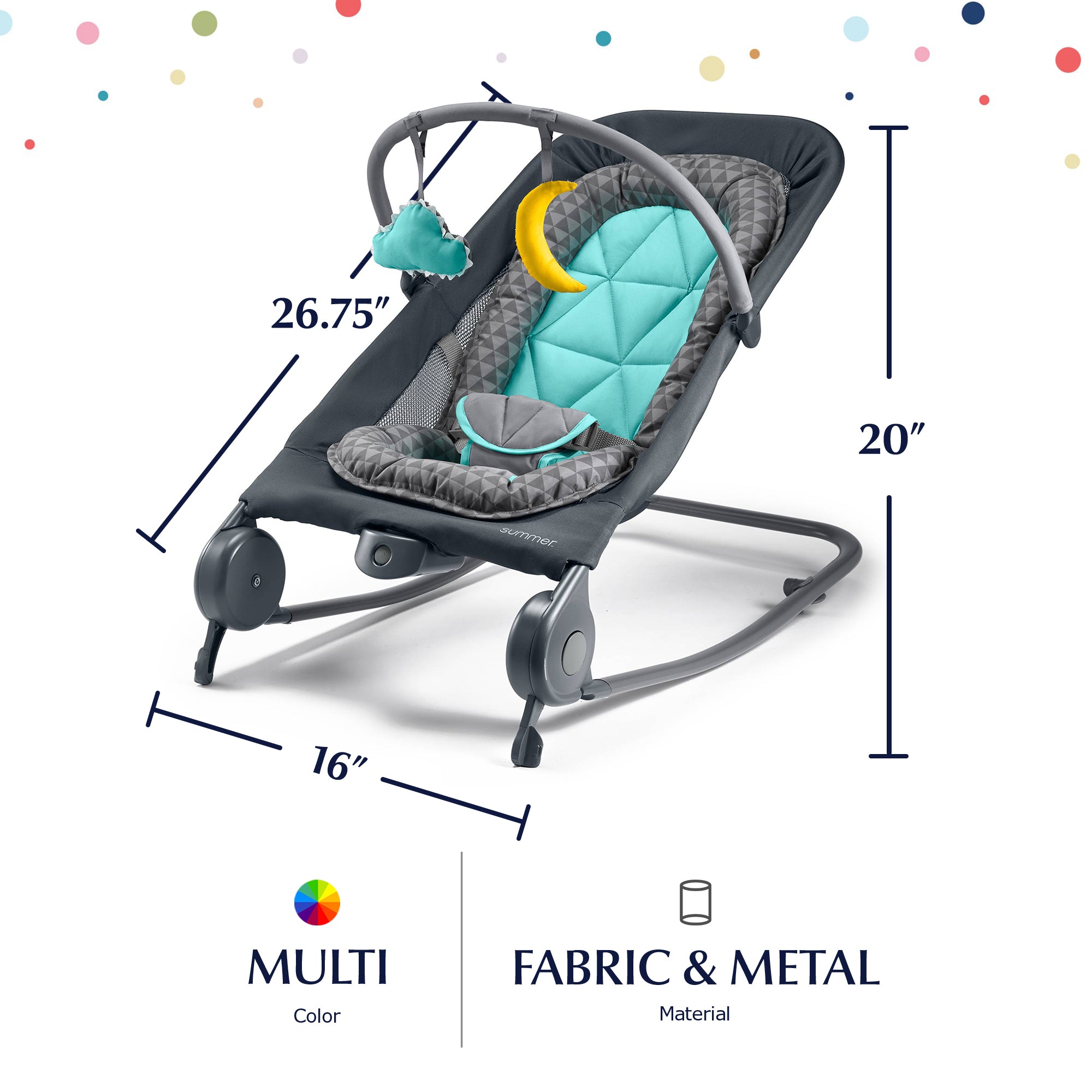 Ingenuity Summer 2 In 1 Bouncer and Rocker Duo with Inclined Sleeper Design - VMInnovations