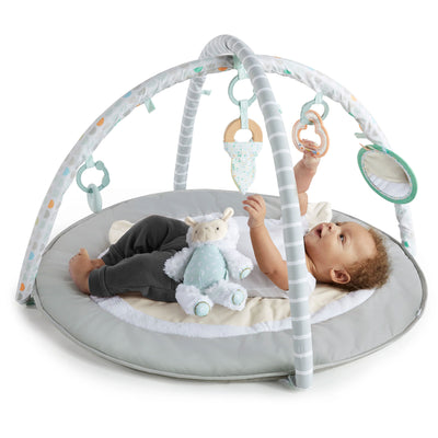 Ingenuity Sheppys Spot Ultra Plush Baby Activity Gym and Tummy Time Mat, Corrie