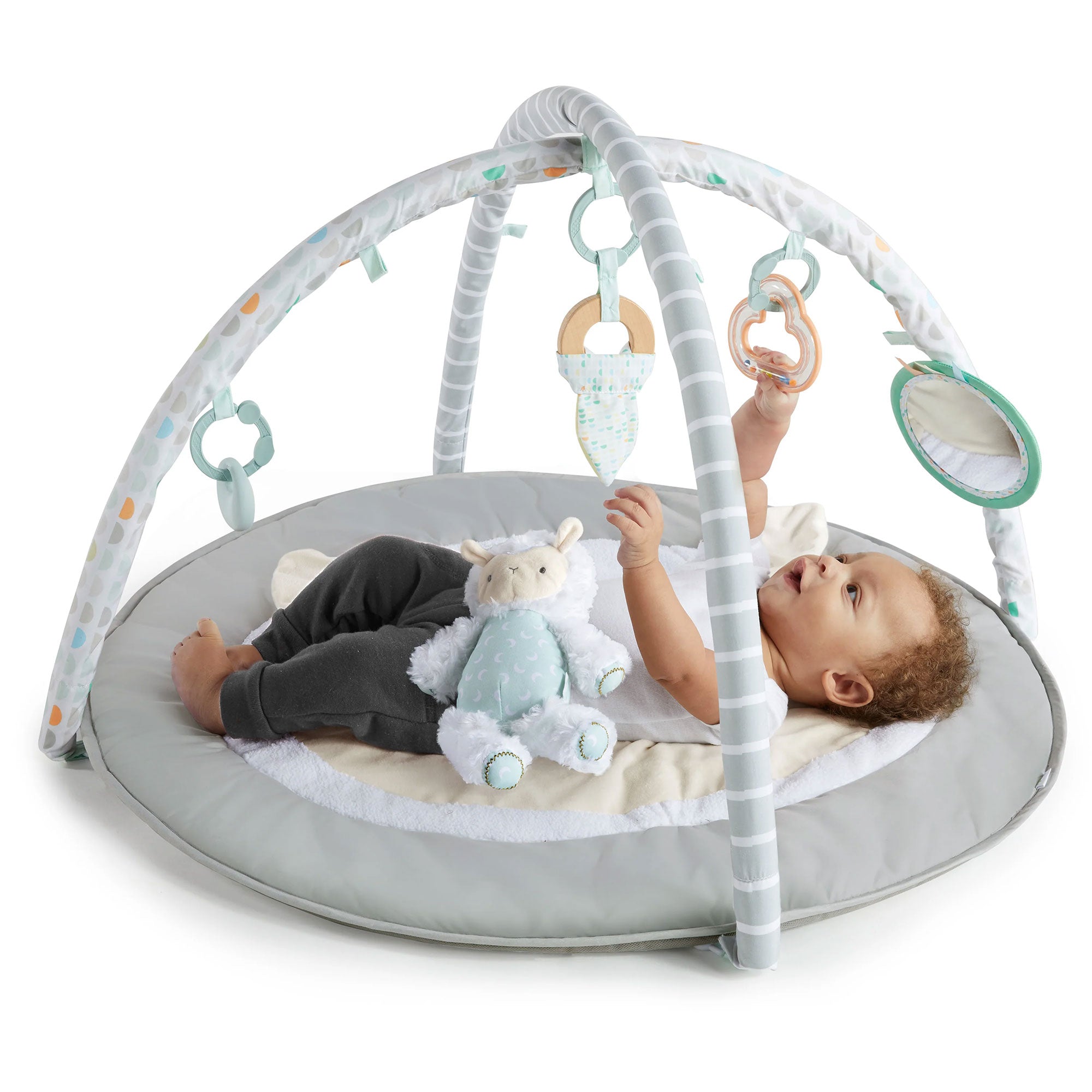 Ingenuity Spot Ultra Plush Baby Activity Gym and Tummy Time Mat,Corrie(Open Box) - VMInnovations