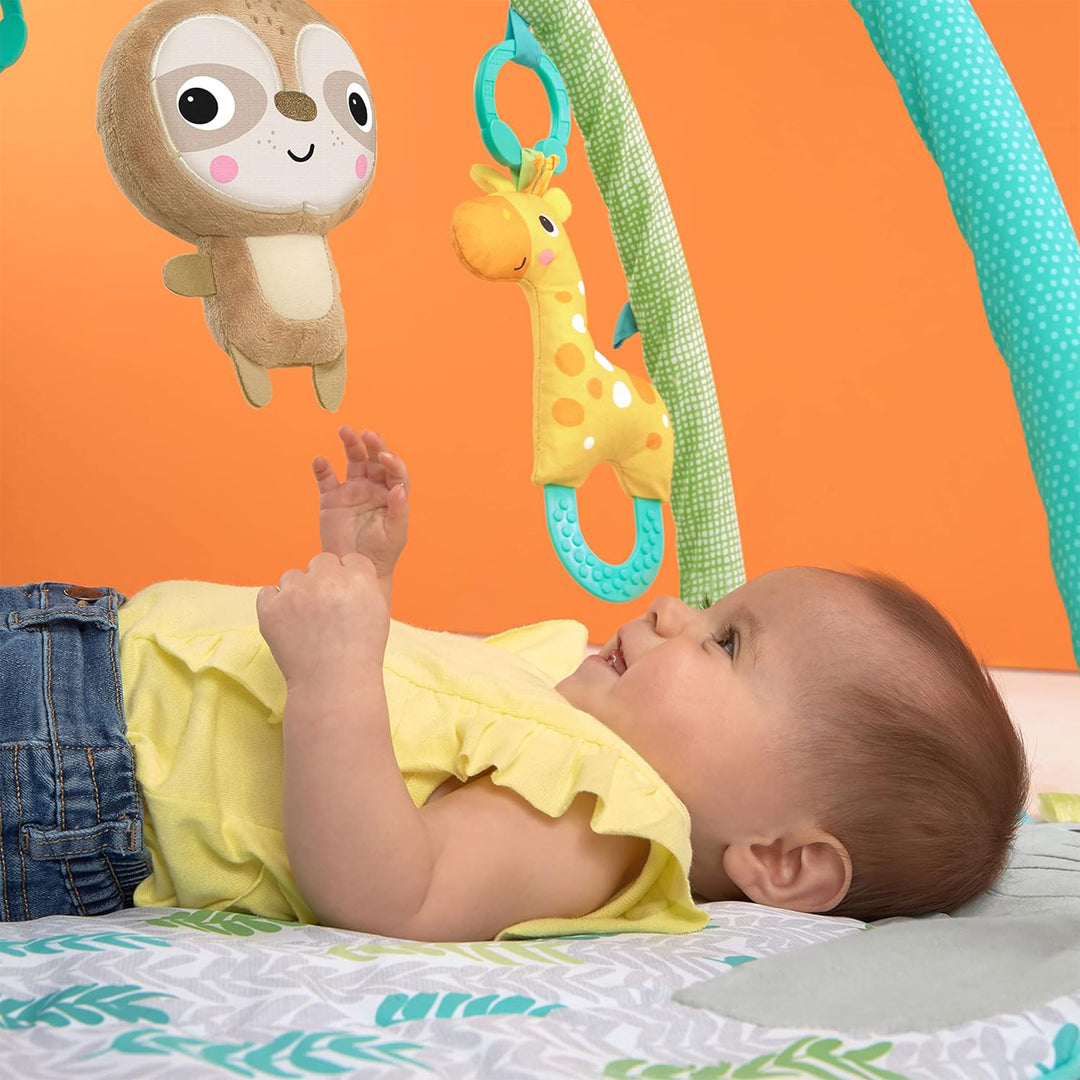 Bright Starts Hug n Cuddle Elephant Baby Gym and Tummy Time Play Mat with Toys - VMInnovations