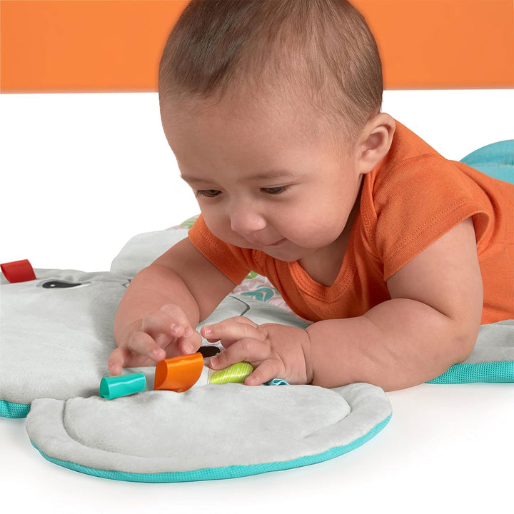 Bright Starts Hug n Cuddle Elephant Baby Gym and Tummy Time Play Mat with Toys - VMInnovations
