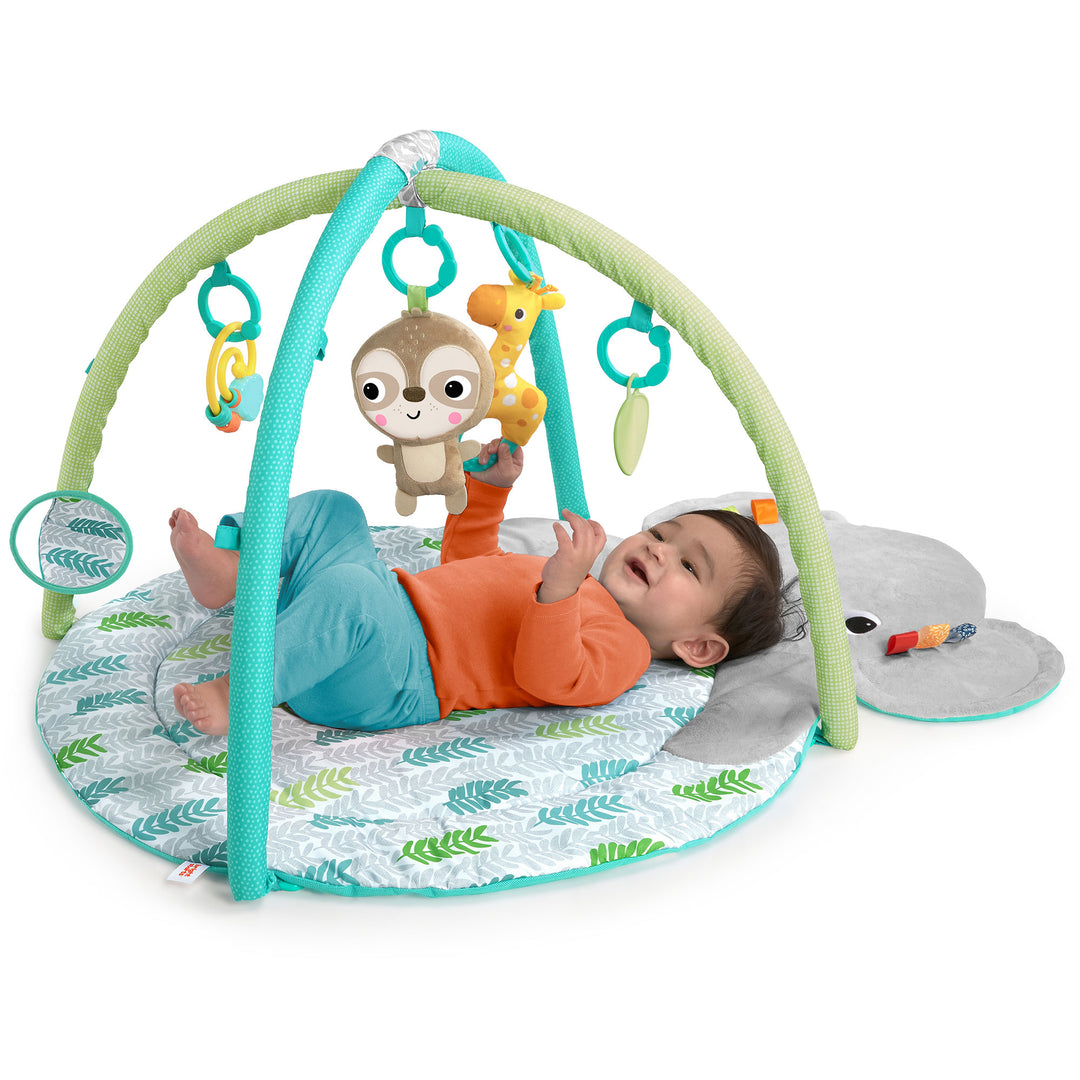 Bright Starts Hug n Cuddle Elephant Baby Gym and Tummy Time Play Mat with Toys - VMInnovations