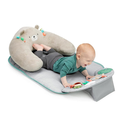 Ingenuity Nate The Bear Cozy 4 In 1 Sit Up & Prop Activity Mat for Newborns & Up