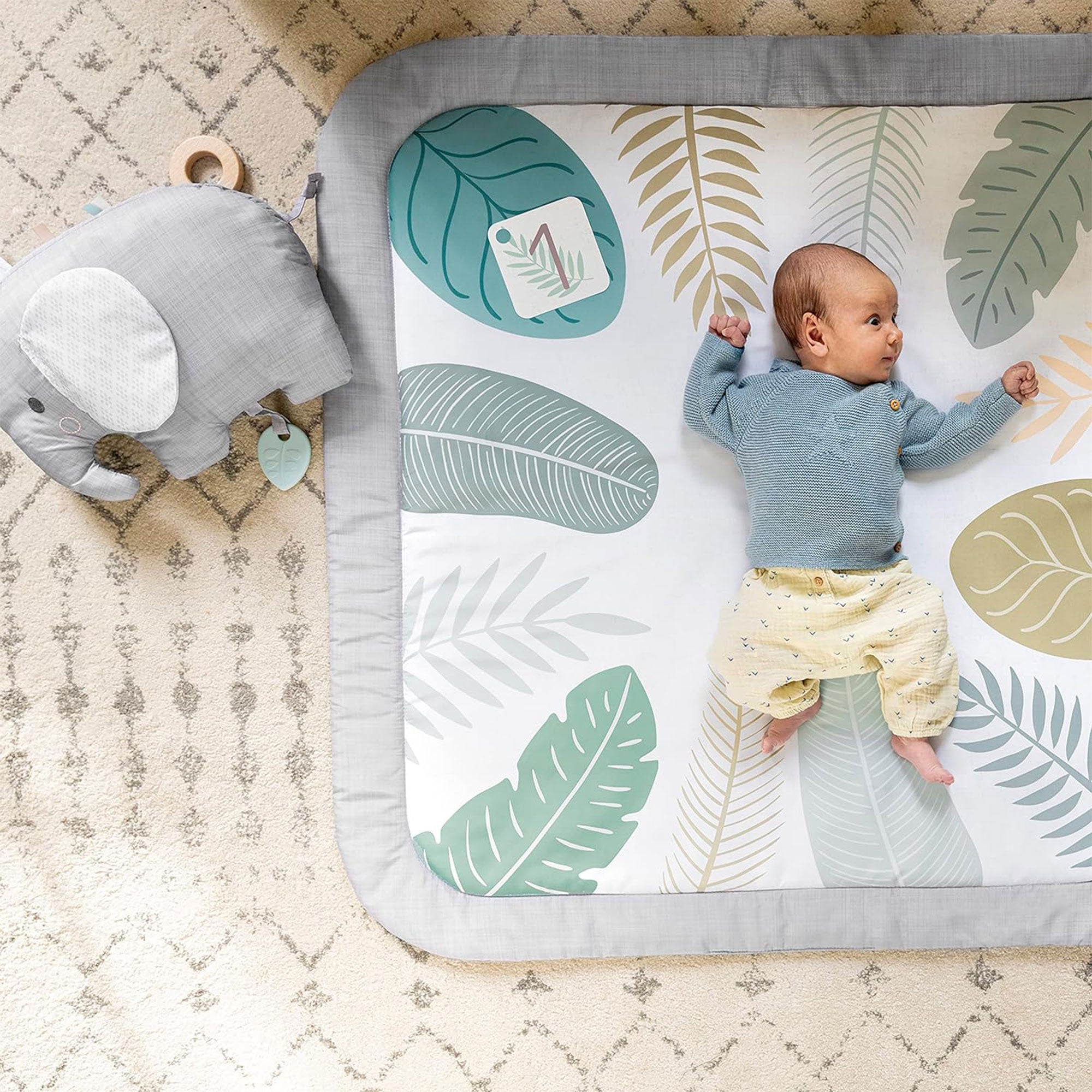 Ingenuity Spot Baby Milestone Tummy Time Activity Mat & Play Gym (Open Box) - VMInnovations