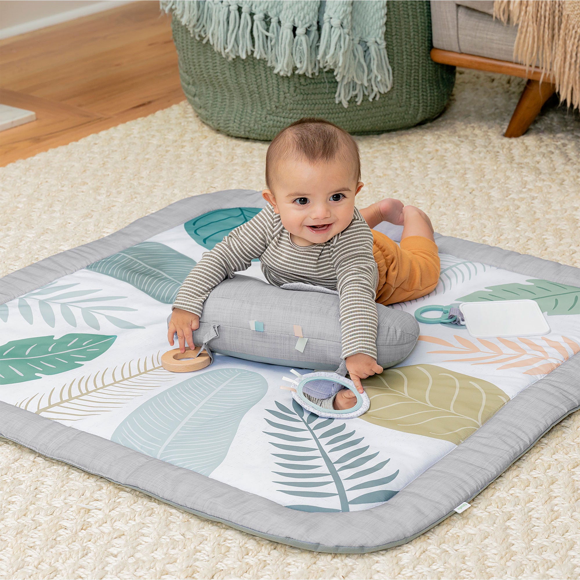 Ingenuity Spot Baby Milestone Tummy Time Activity Mat & Play Gym (Open Box) - VMInnovations