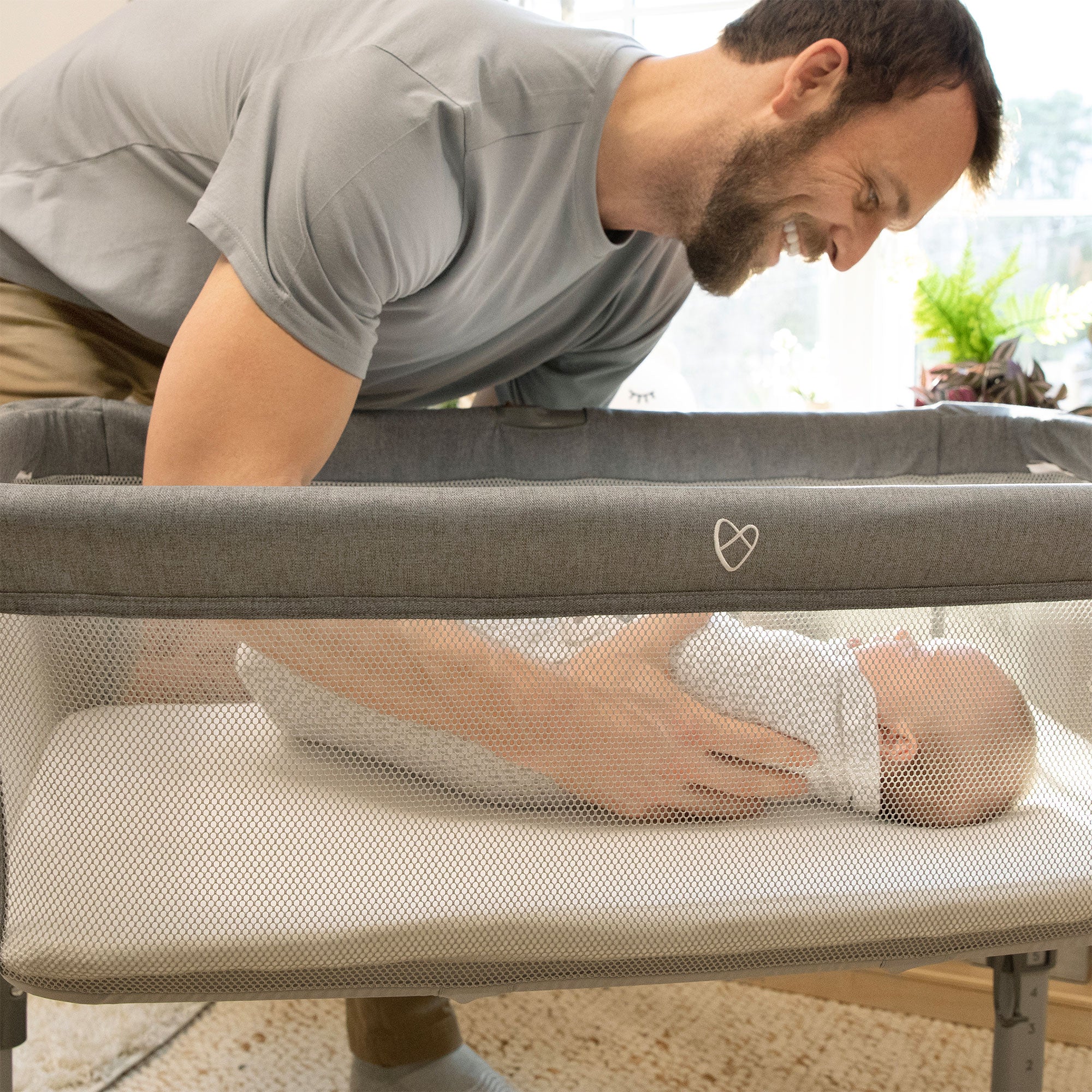 Ingenuity Beginnings Compact Multi Position Baby Bassinet, Gray (Open Box) - VMInnovations