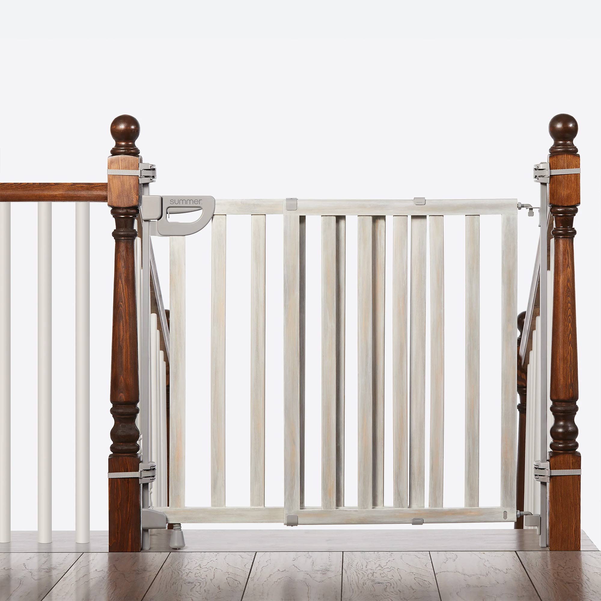 Summer Infant Banister and Stair Wood Safety Gate with Extra Wide Door Design - VMInnovations