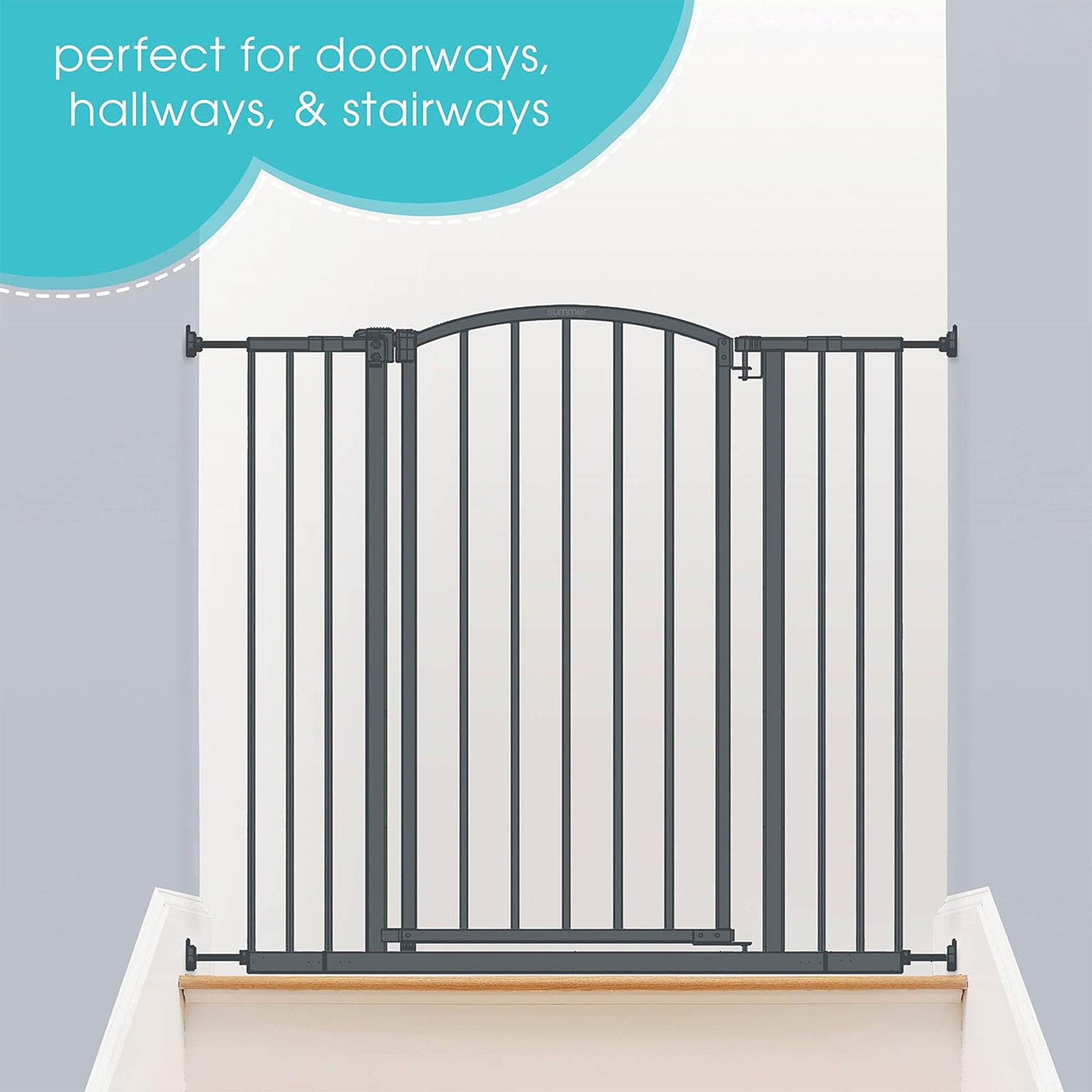 Ingenuity Summer Infant 36" Extra Tall & Wide Pet & Baby Gate, Gray (Open Box) - VMInnovations